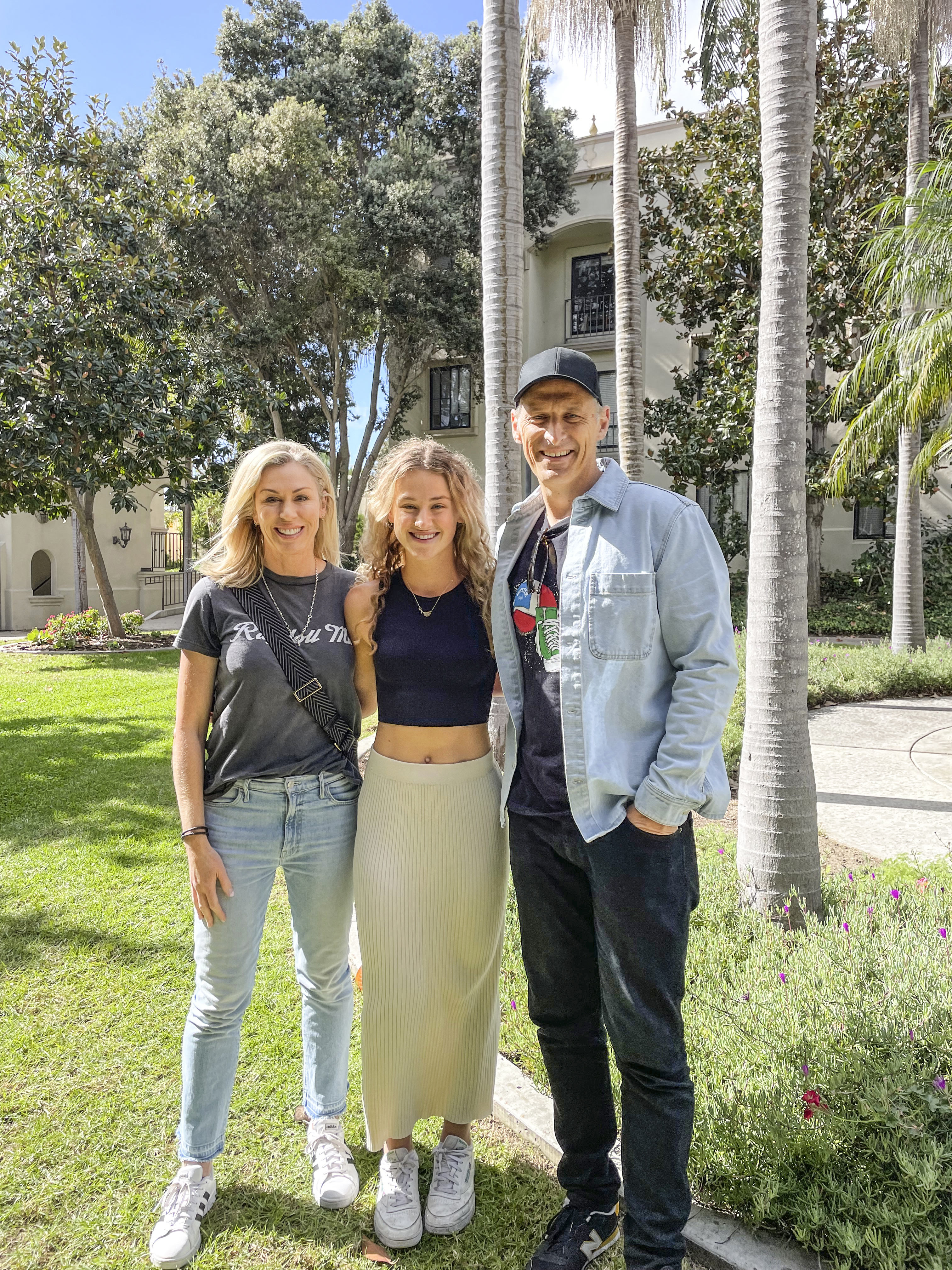 Wendy Petrie, husband Ross and daughter Addie in San Diego. Photo / Supplied