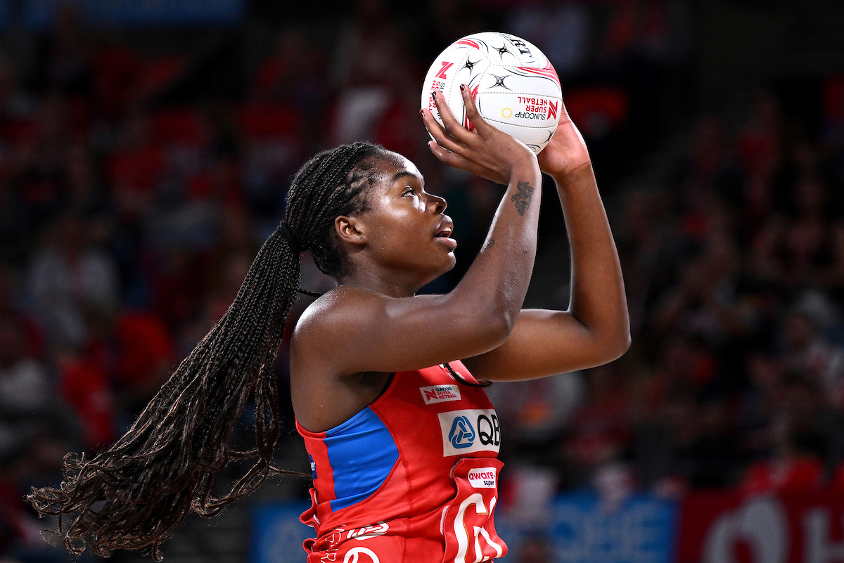 Grace Nweke in action for the Swifts. Photo / AAP, Photosport