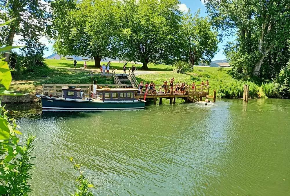 With the funding, the park was also able to get a new wharf in Paeroa. The boat pictured is one that Peter Vandersloot restored and donated to the park. Photo / Supplied
