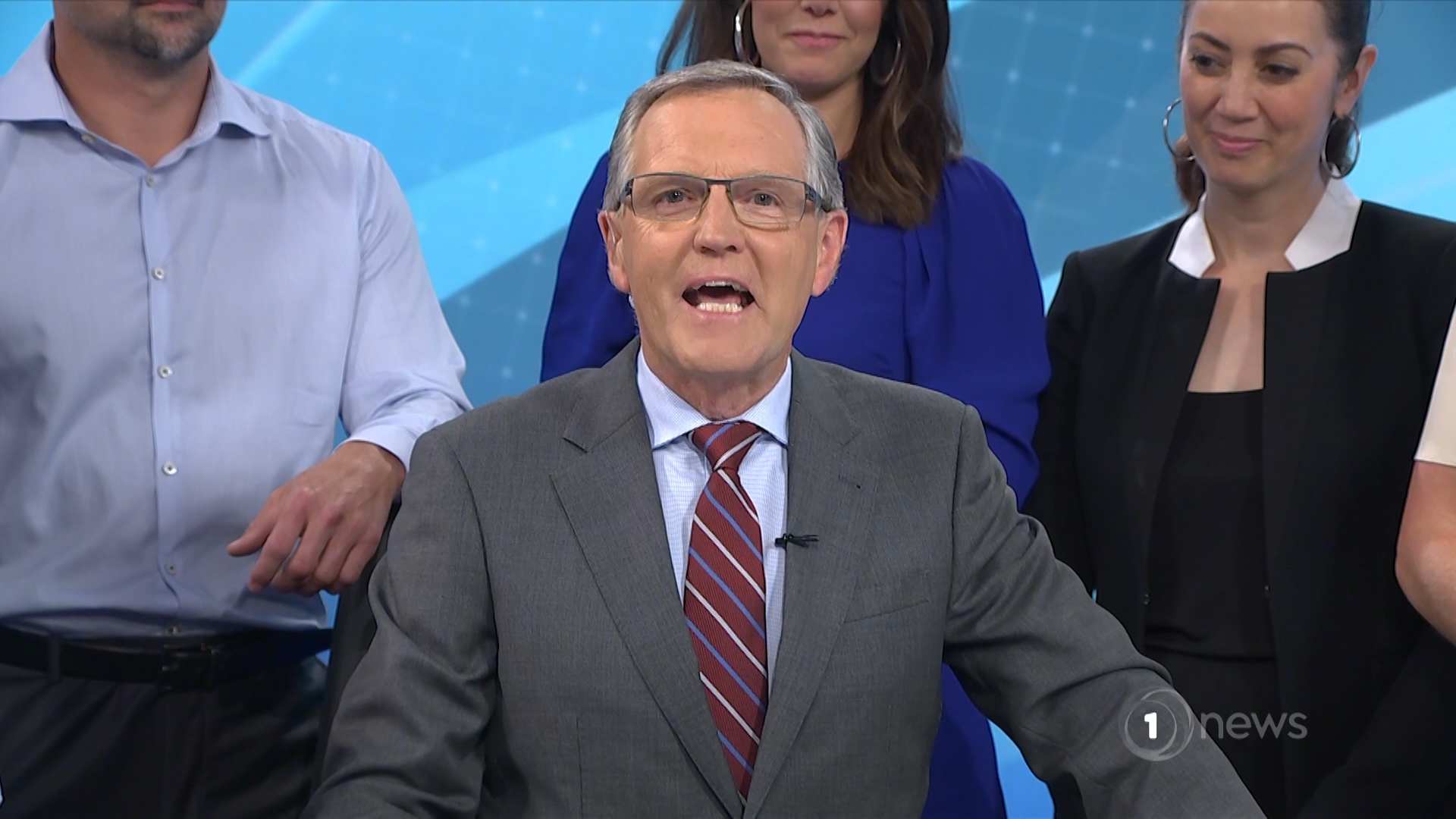 TVNZ presenter Peter Williams on his last day on air at TVNZ in December 2018. Photo / TVNZ
