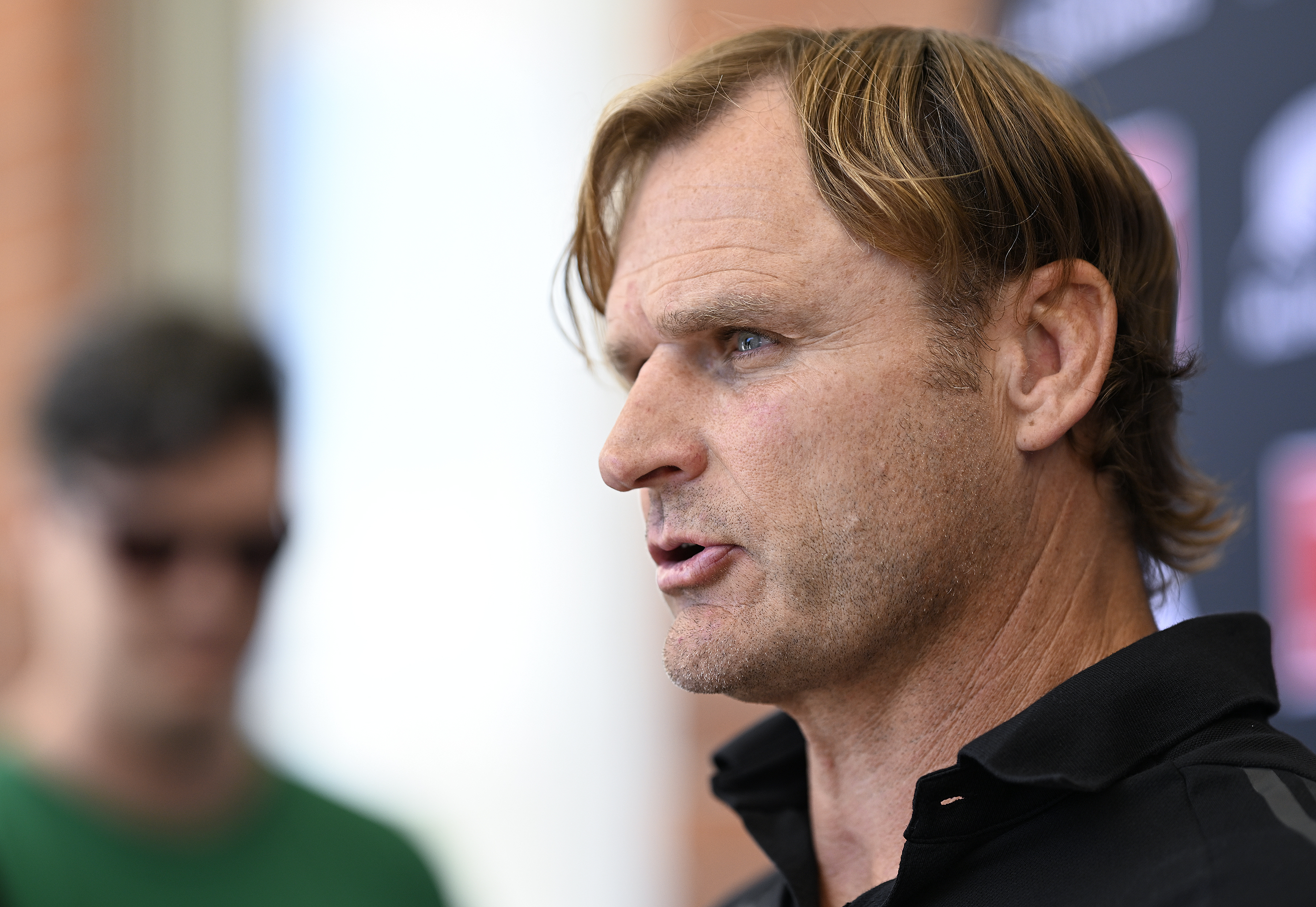 All Blacks head coach Scott Robertson spoke with media after a two-day camp in Auckland. Photo / Photosport