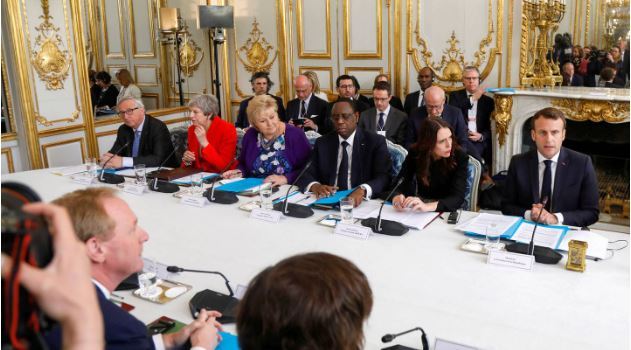 Jacinda Ardern and other world leaders launch the Christchurch Call in Paris in 2019. Photo / AFP