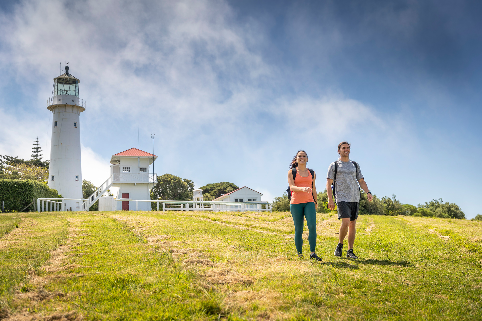 New Zealand's oldest operating lighthouse is on Tiritiri Matangi, erected in 1865. Photo / ATEED