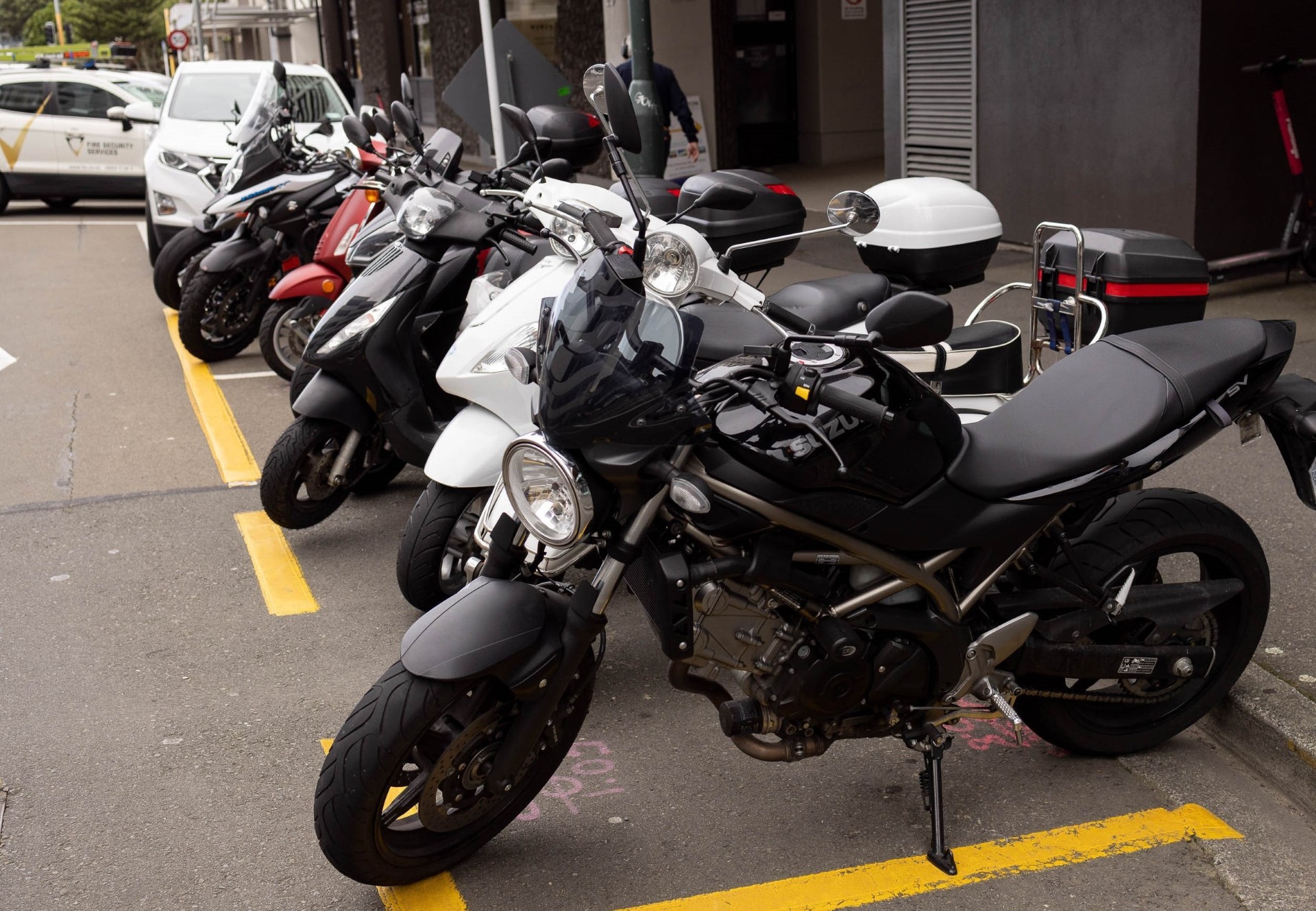 Wellington City Council is proposing a $1 per hour parking fee in central-city motorcycle bays between 8am and 8pm. Photo / WCC
