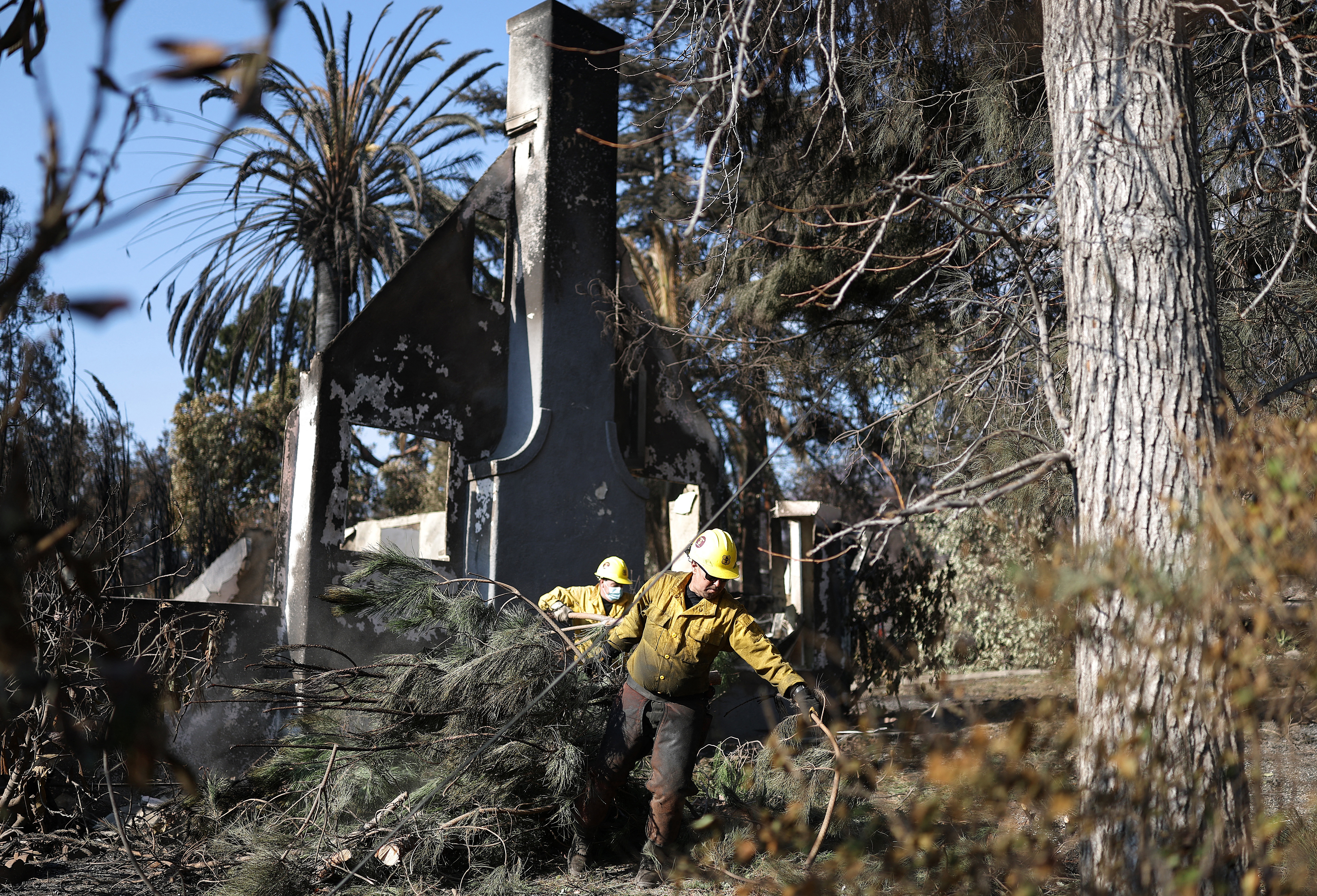 More than 12,000 structures have been burned in the Palisades and Eaton Fires. Photo / Getty Images via AFP