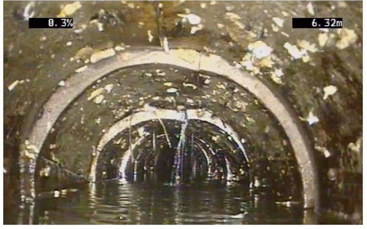 Inside a broken 100-year-old stormwater pipe. Photo / Wellington Water