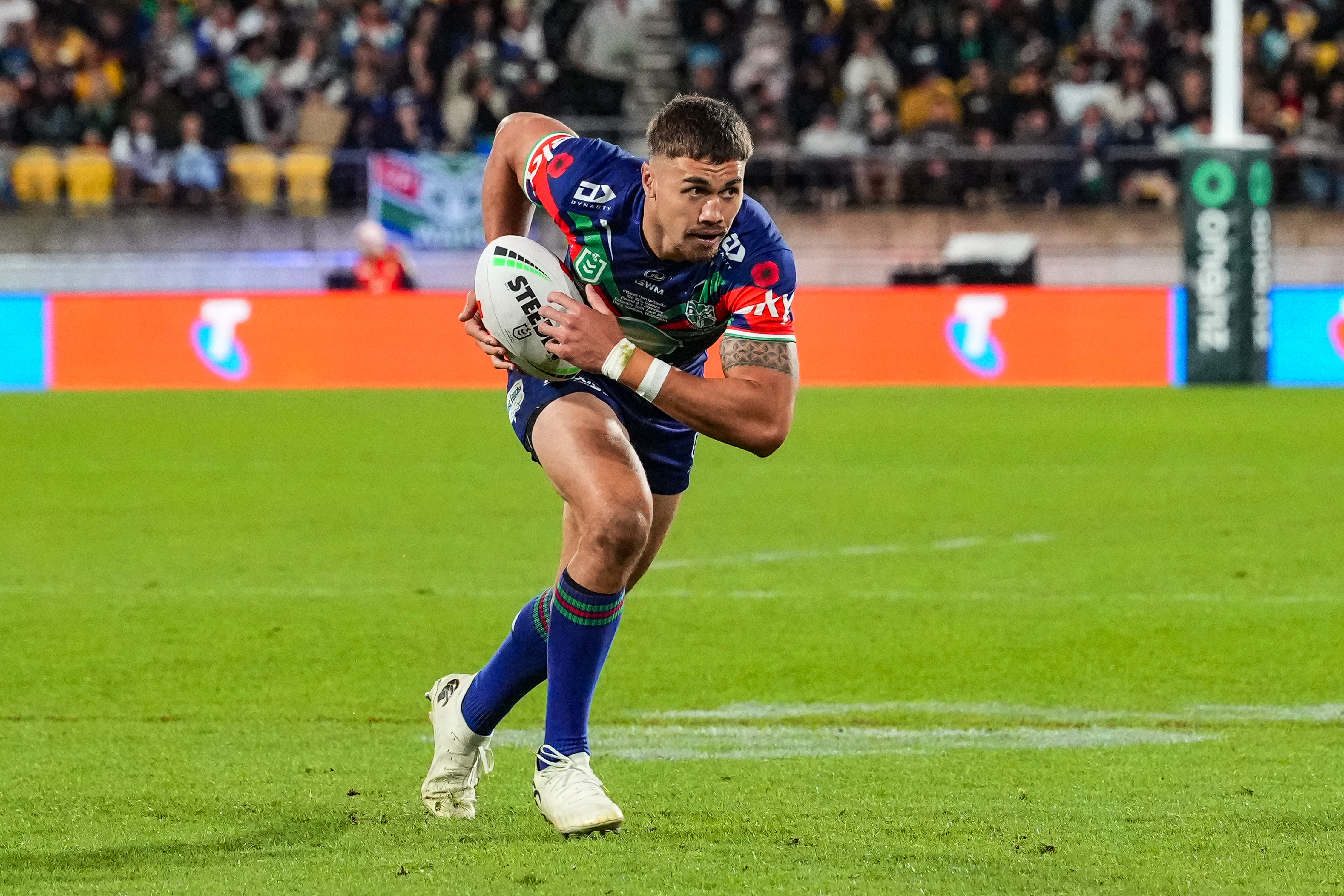 Chanel Harris-Tavita played his 100th NRL match for the Warriors. Photo / Photosport