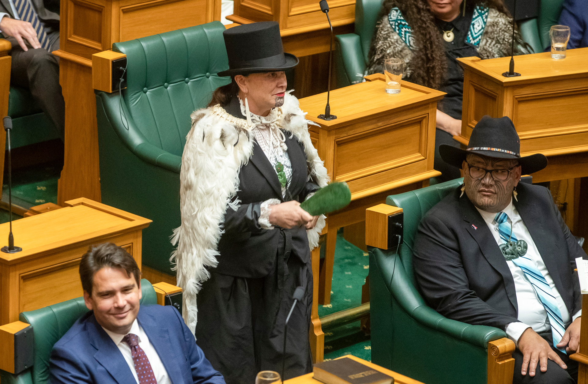 Maori Party co-leader Debbie Ngarewa-Packer is called to swear the oath during the Commission Opening of Parliament. Photo / Mark Mitchell