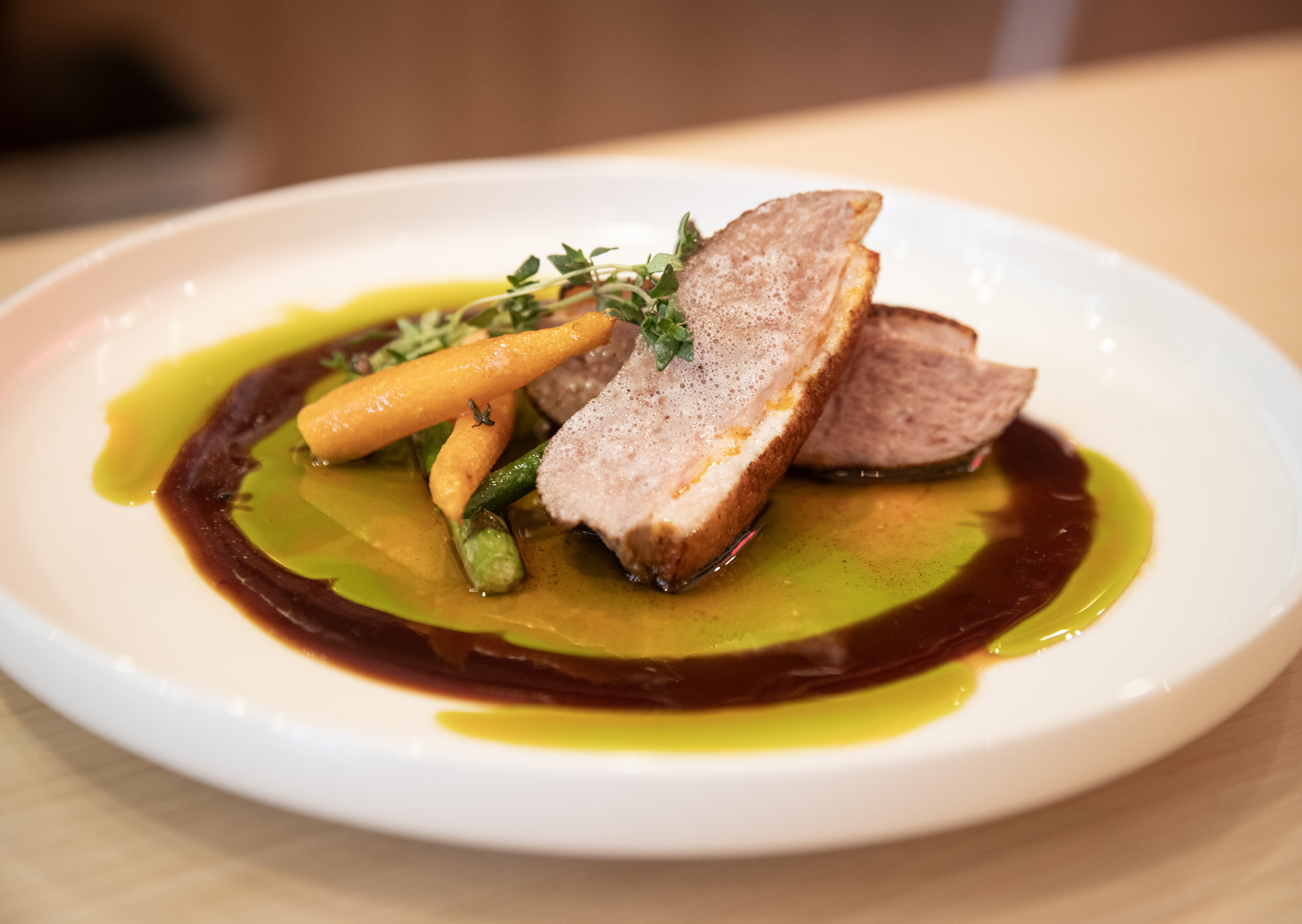 Peking duck breast cooked using the sous vide technique at the soon-to-open Xie Xie restaurant. Photo / Jason Oxenham