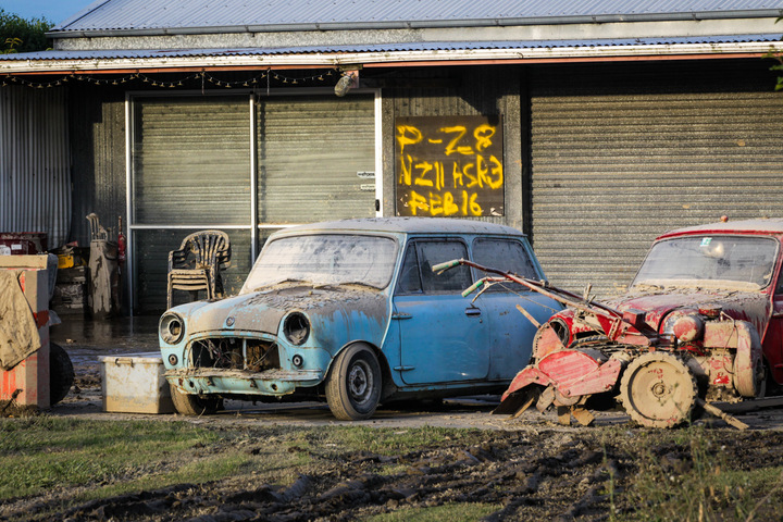 A scene of the aftermath of Cyclone Gabrielle in Pākōwhai, near Hastings. Hastings District Council is currently in the process of Category 3 house buyouts, including in that suburb. Photo / Paul Taylor