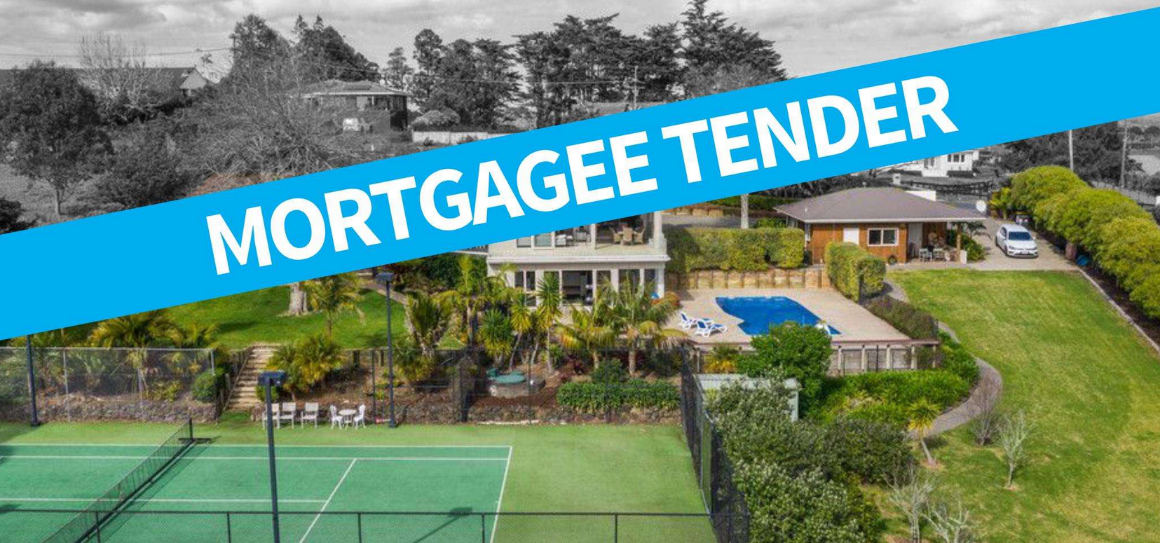 Harcourts' for sale listing of the home shows it in better days with a pristine tennis court, and a notice that photos may not reflect the home's current condition as they had not been on-site. 