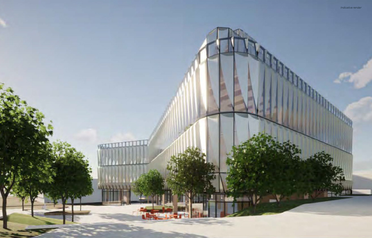 What the future library and community hub, exhibition and museum buildings could look like now a $303.4m option for a civic rebuild has been approved. Image / Tauranga City Council