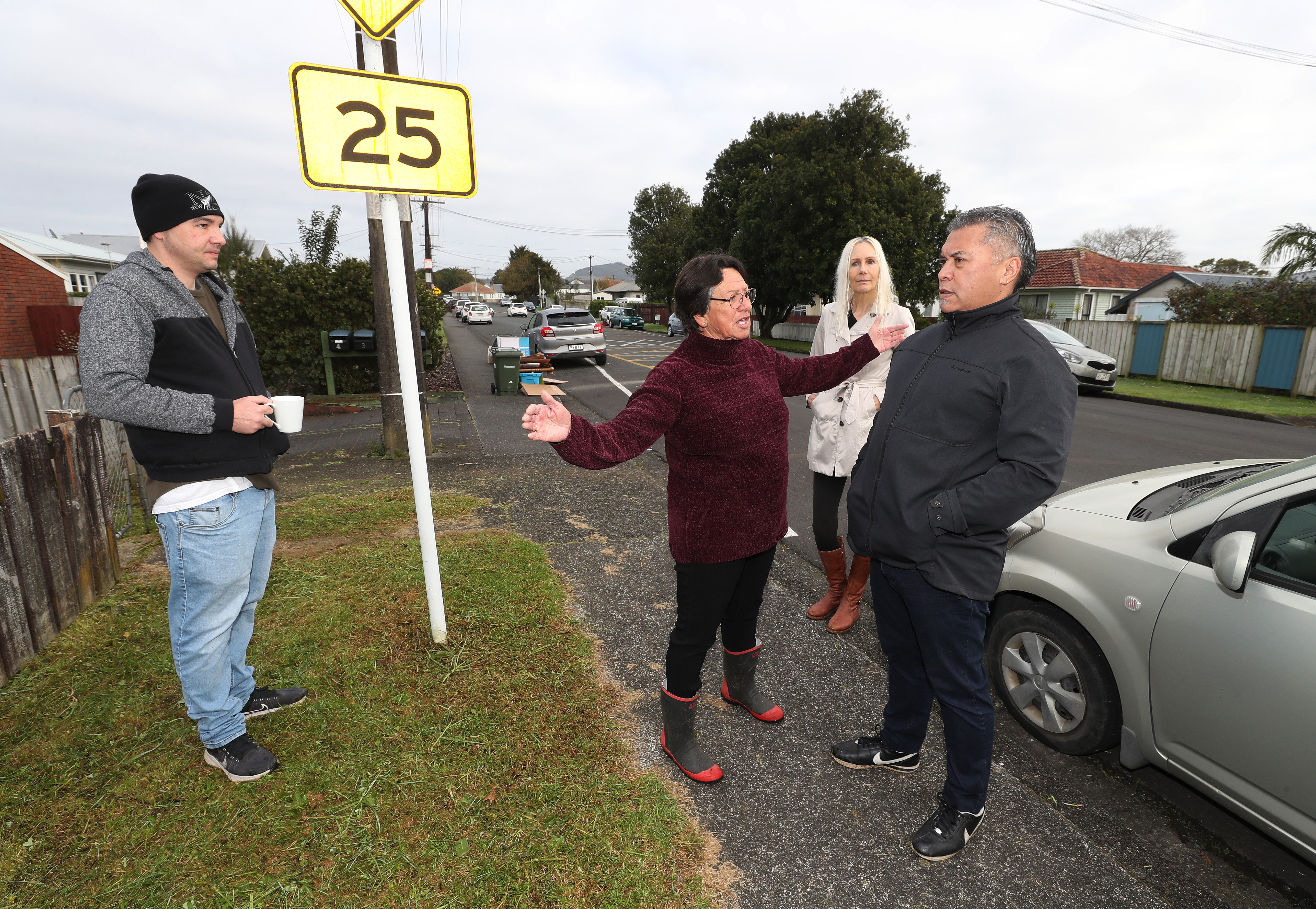Residents concerned about the size of proposed housing by Kāinga Ora met with a representative on Wednesday. Photo / Michael Cunningham
