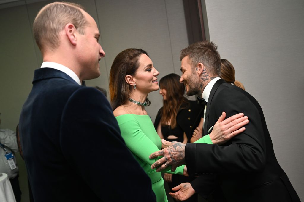 The Princess of Wales and David Beckham at The Earthshot Prize 2022. Photo / Getty Images