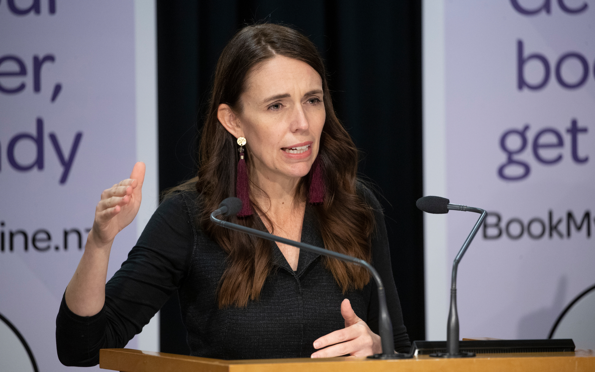 Prime Minister Jacinda Ardern has argued the cuts amount to a fiscal hole. Photo / Mark Mitchell.