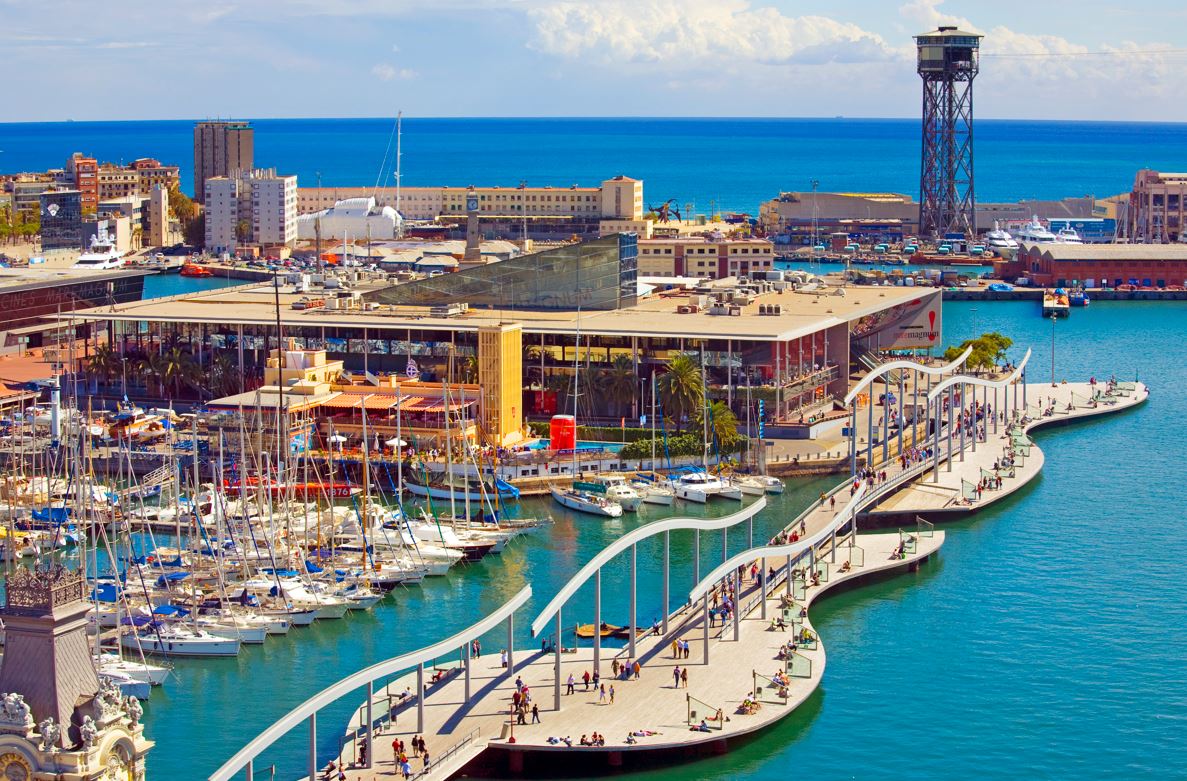 Port Vell, or Old Harbour, is where you will find the America’s Cup bases of defender Emirates Team New Zealand. Photo / Getty Images