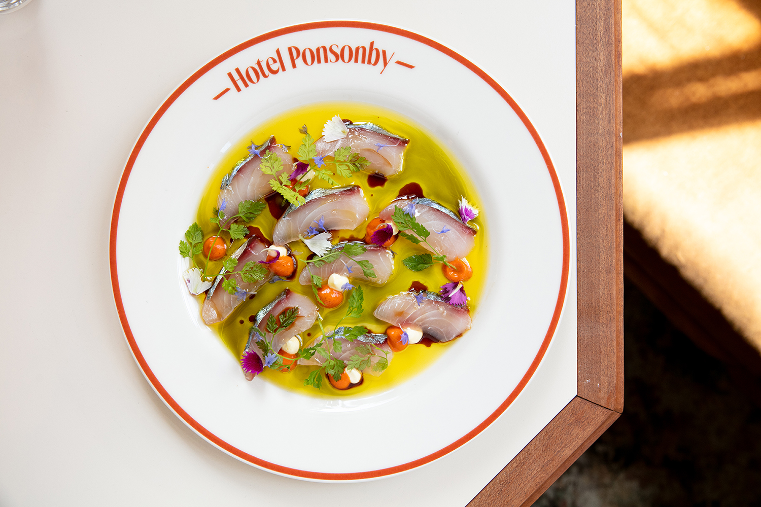 The trevally sashimi. Photo / Babiche Martens