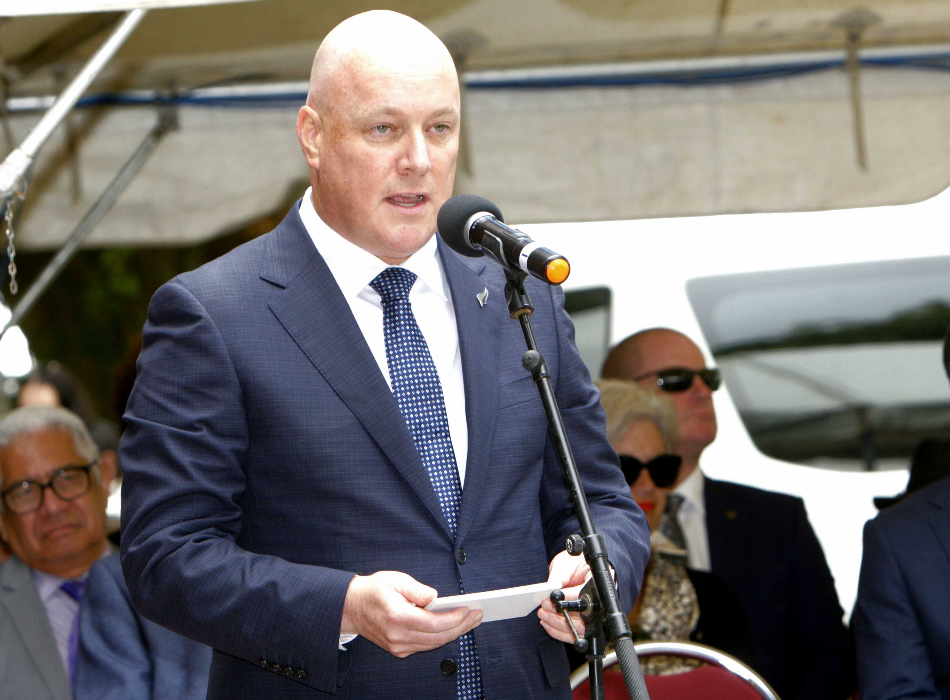 National leader Chris Luxon said most New Zealanders supported the settlements of historic grievances held by Māori. Photo / Tania Whyte