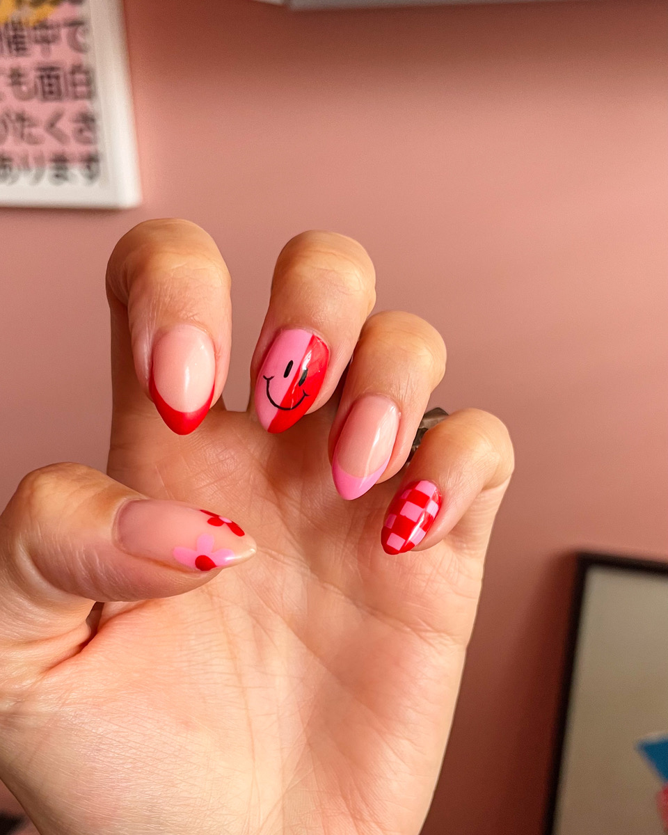 Emilie Pullar's nails are here to bring the colour to her often all-black ensembles. Photo / Emilie Pullar