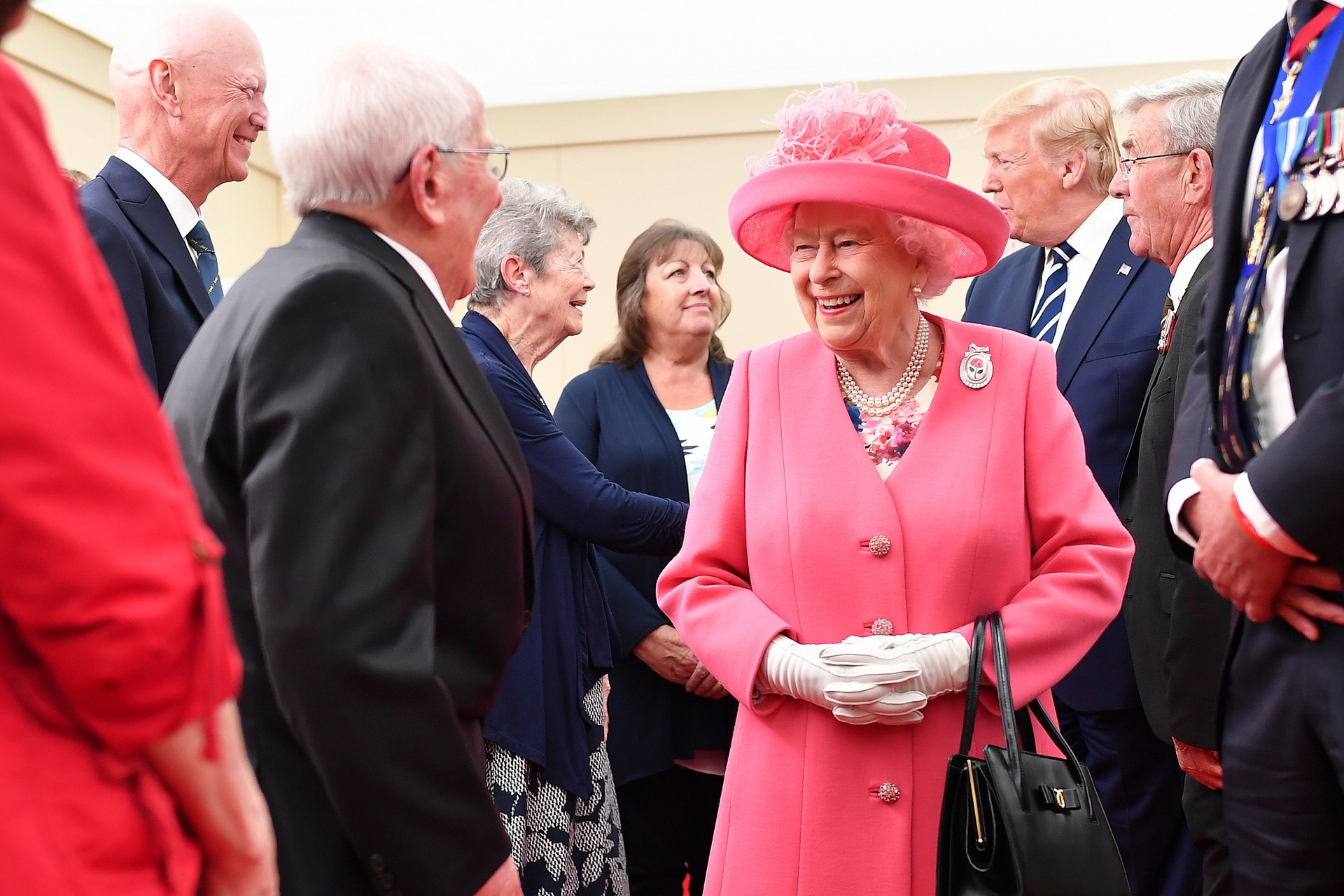 The Queen meets veterans during commemorations for the 75th Anniversary of the D-Day landings at Southsea Common, Portsmouth.