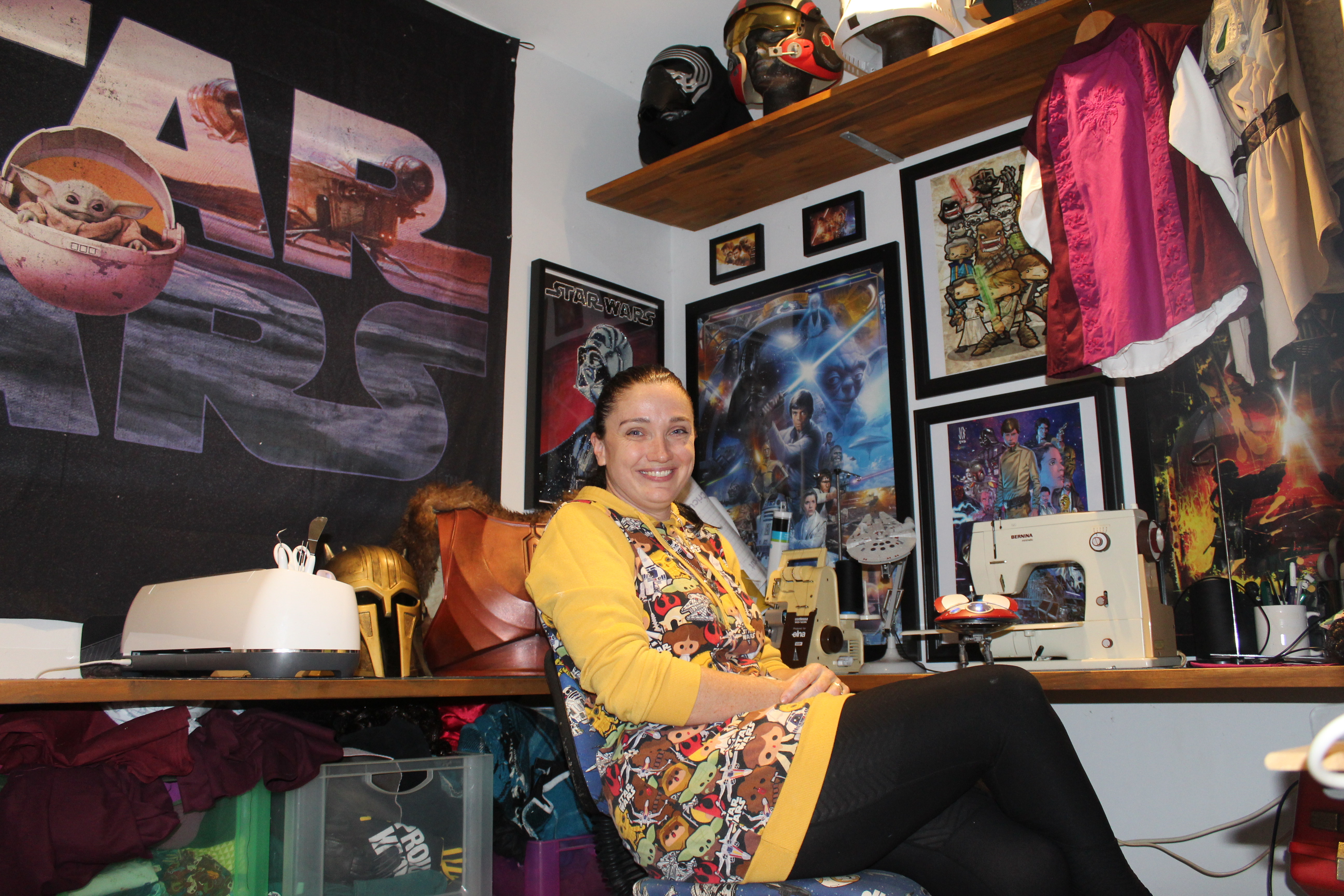 Emily's cosplay room where she makes all her creations.