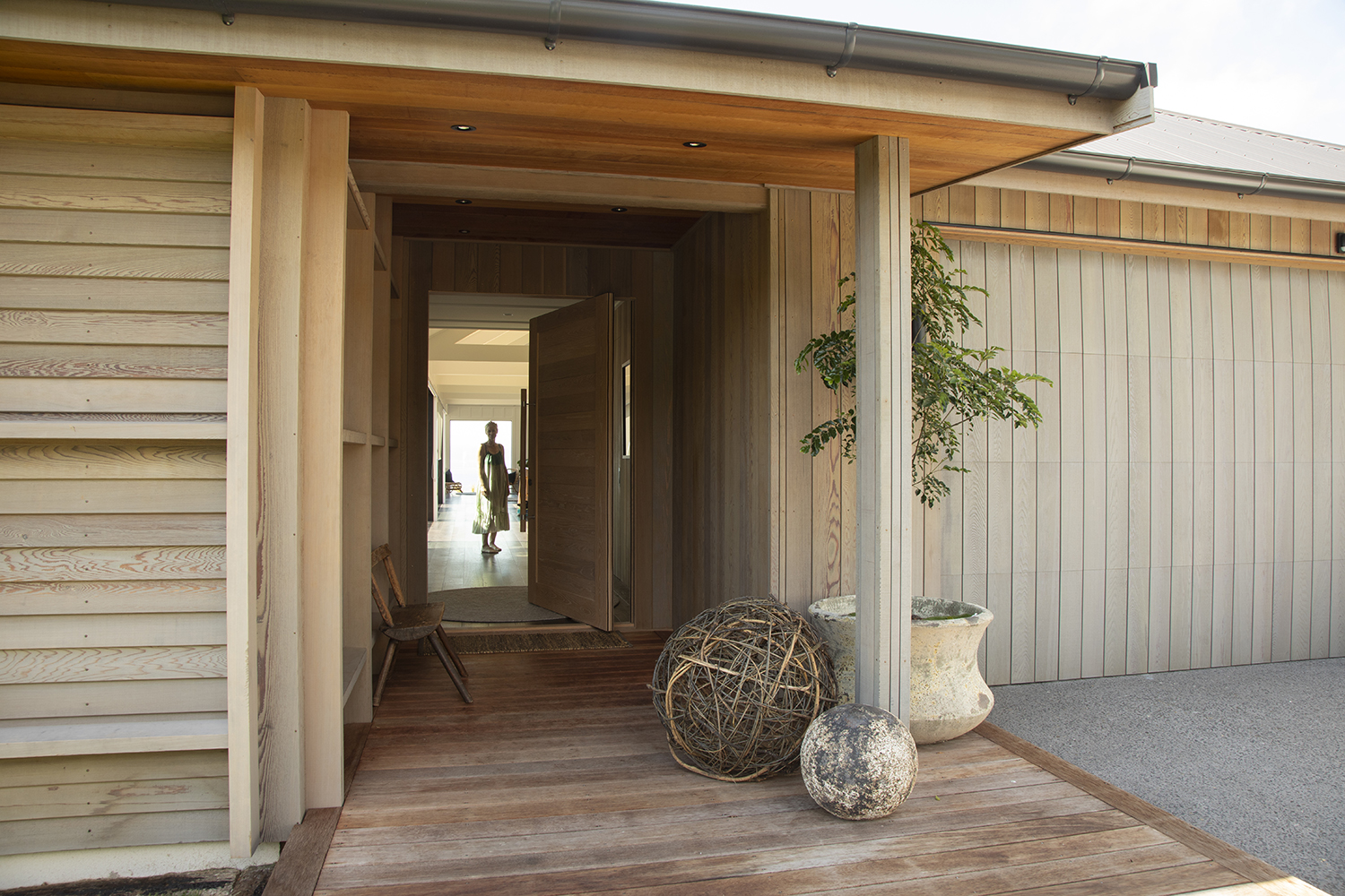 The entryway beckons guests in. Photo / Ginny Fisher