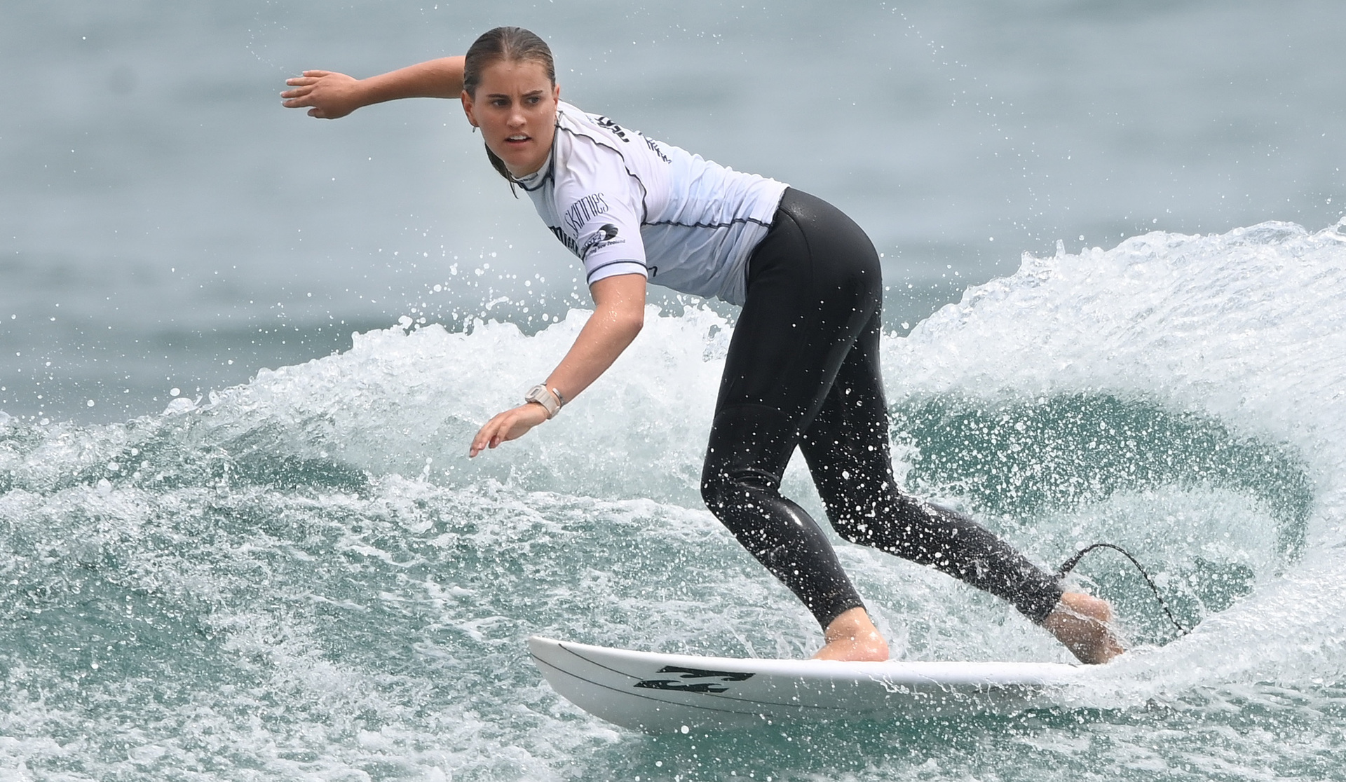 Saffi Vette will surf for New Zealand at the 2024 Olympic Games. Photo / Photosport