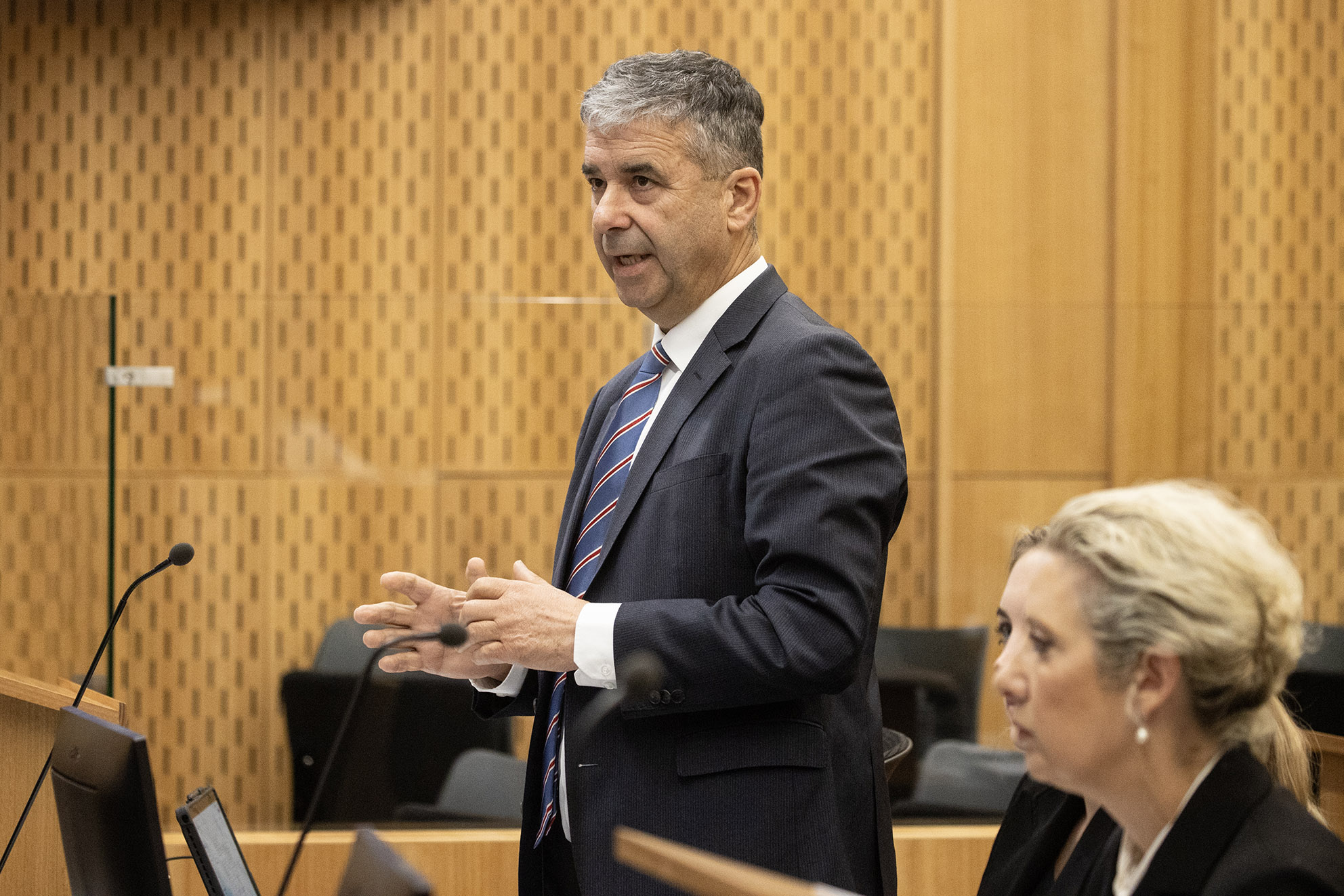 The lawyer for the police Mark Zarifeh. Photo / George Heard