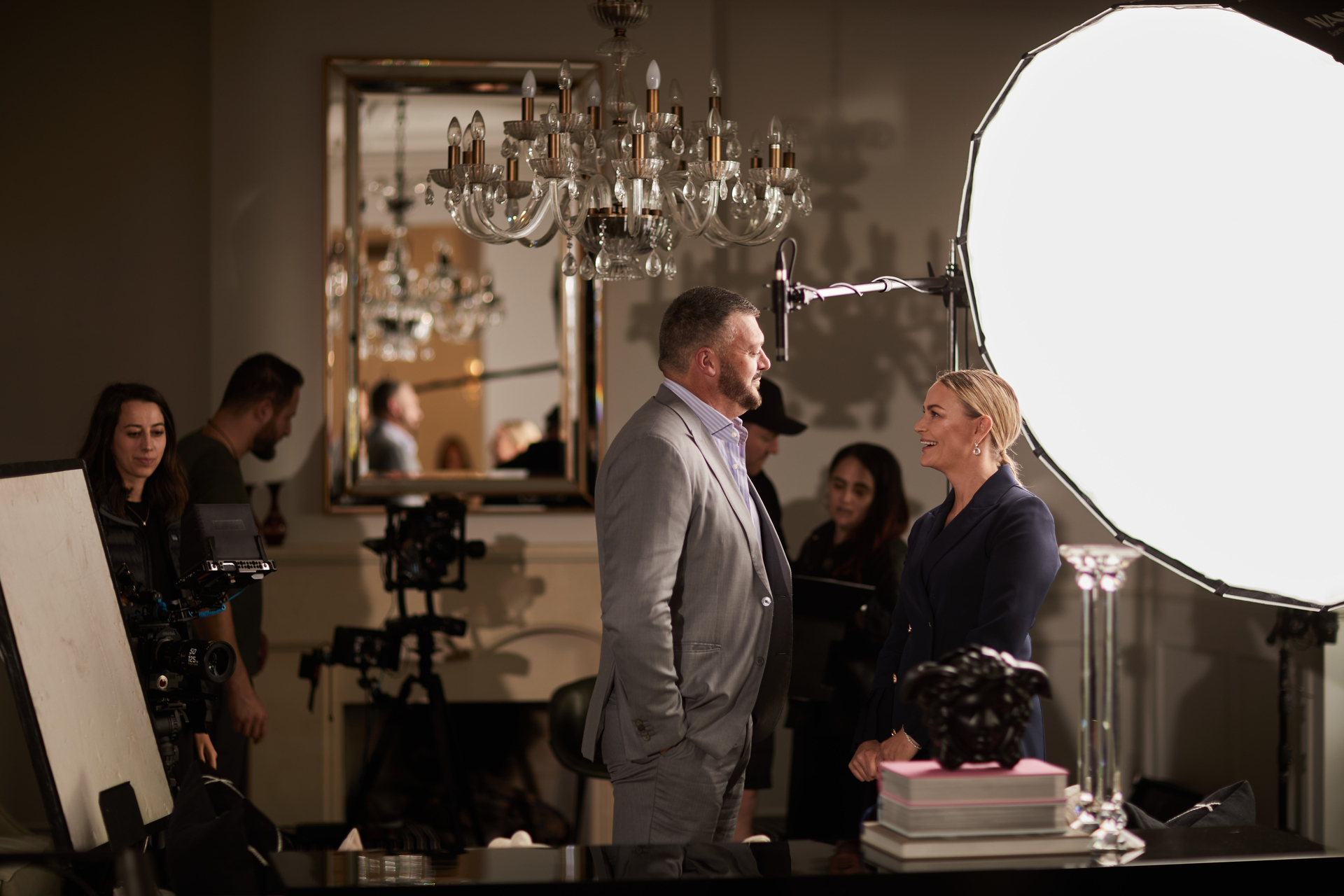 Kenyon and Charlotte Clarke on set of their new reality show The Property Developers
