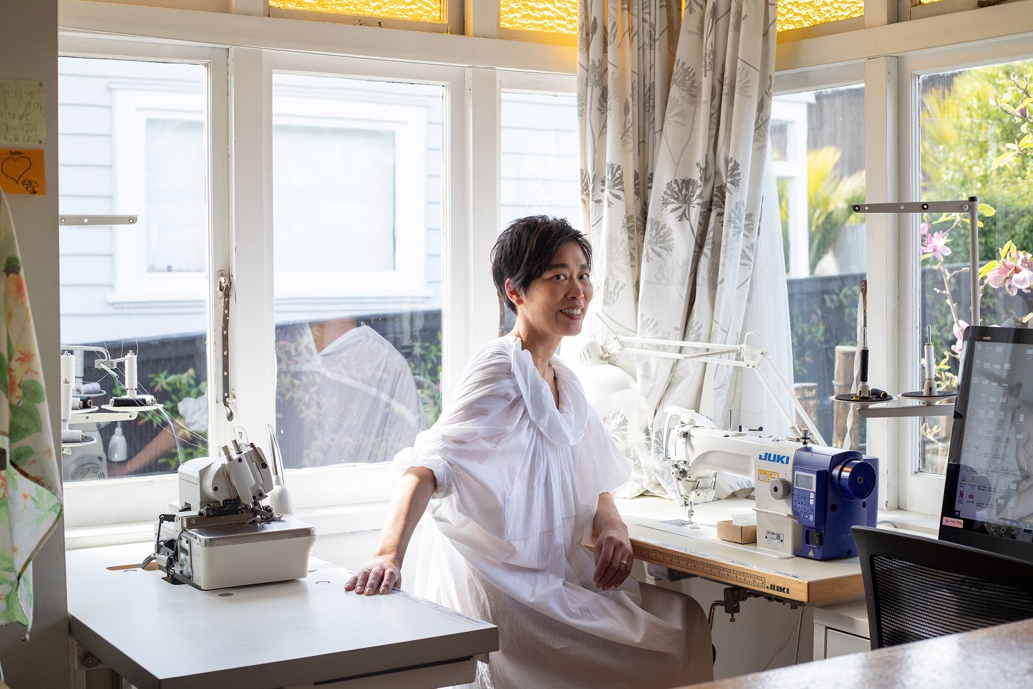 Julia Fong works from a light-filled studio in her family's Auckland home. Photo / Jason Dorday