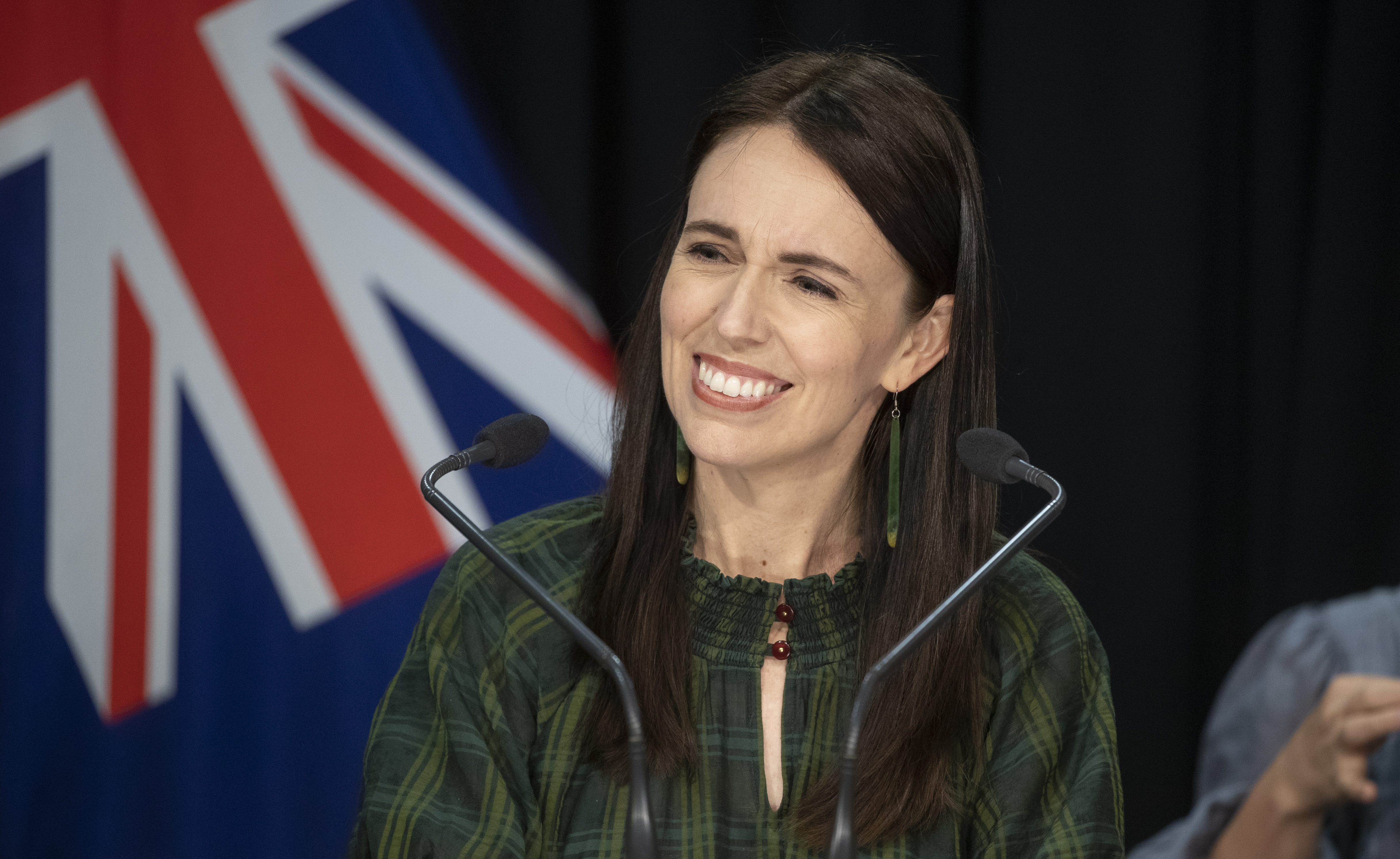 Prime Minister Jacinda Ardern during a post-Cabinet press conference in the Beehive theatrette. Photo / Mark Mitchell