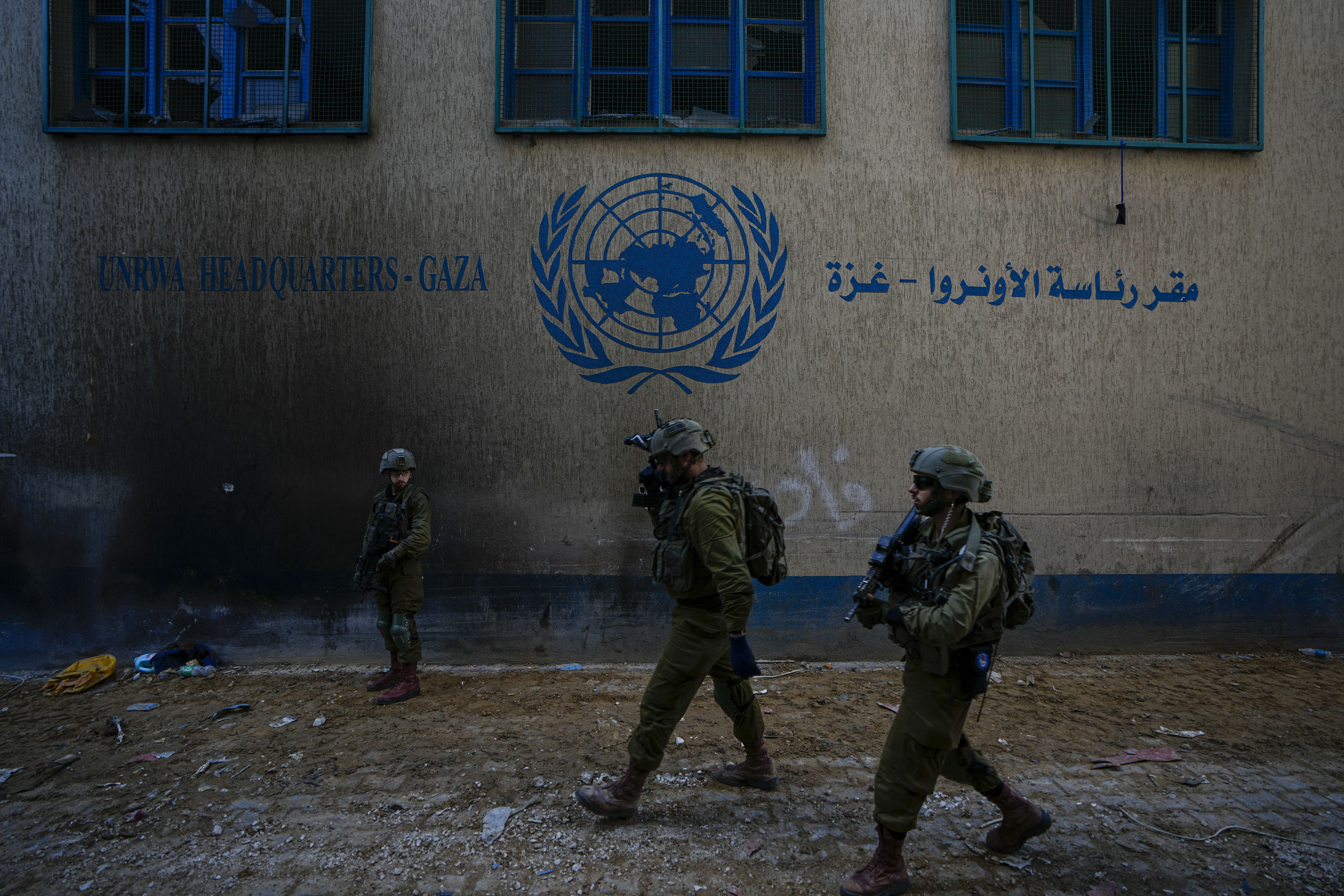 The Israeli military says it has discovered tunnels underneath the main headquarters of the UN agency for Palestinian refugees in Gaza City, alleging Hamas militants used the space as an electrical supply room. Photo / AP