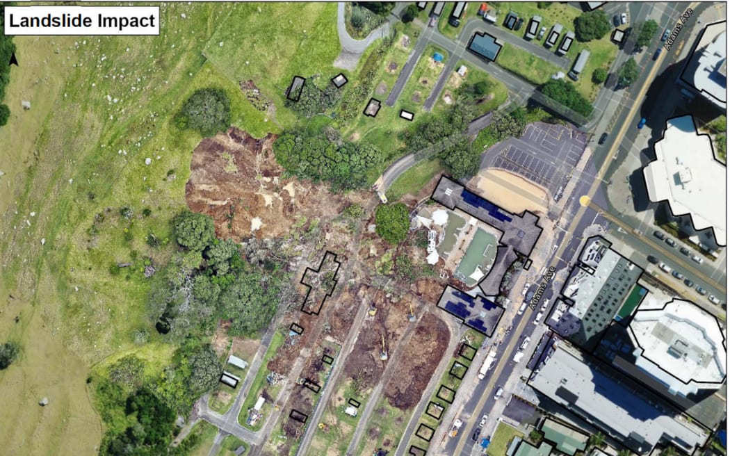 The area after the landslide. Photo / Fire and Emergency New Zealand