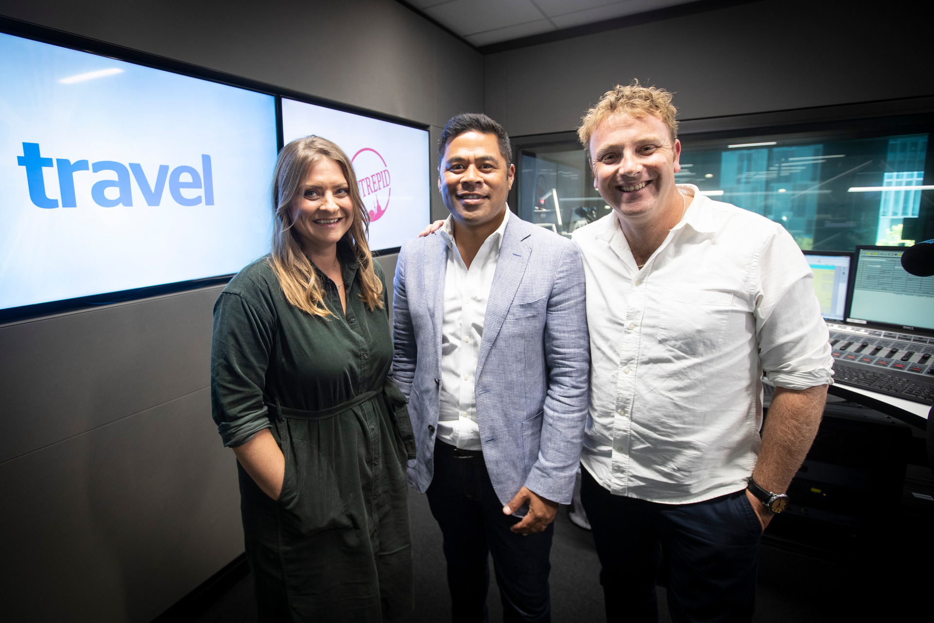 Stephanie Holmes, Daniel Faitaua and Tim Roxborogh talk overtourism in the first episode of Trip Notes, a new Travel podcast with Intrepid Travel. Photo / Jason Oxenham