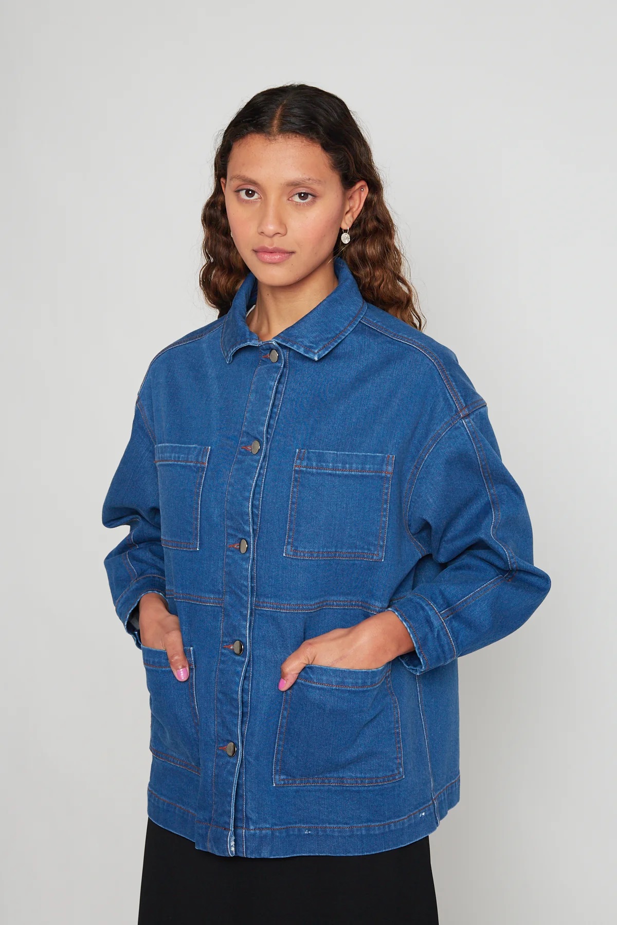 There’s a lot to love about this Twenty-seven Names jacket, from its patch pockets to its brilliant blue.