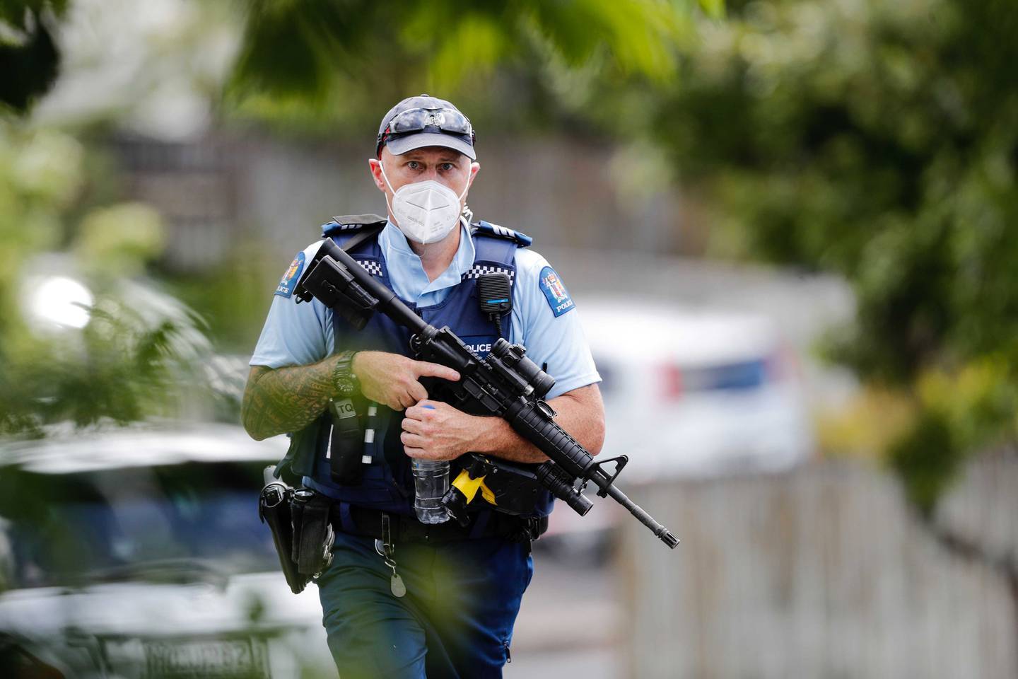Armed police responded when a Glen Eden resident set his home ablaze then later opening fire on officers on November 30 in Danube Lane. Photo / Dean Purcell