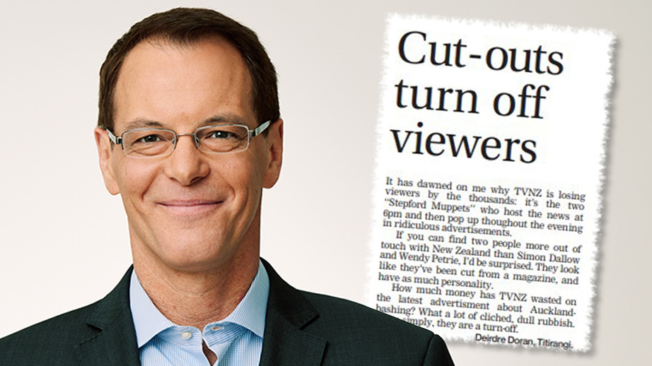 Simon Dallow signs off from the 6pm news tonight. Photos / TVNZ, Phil Welch