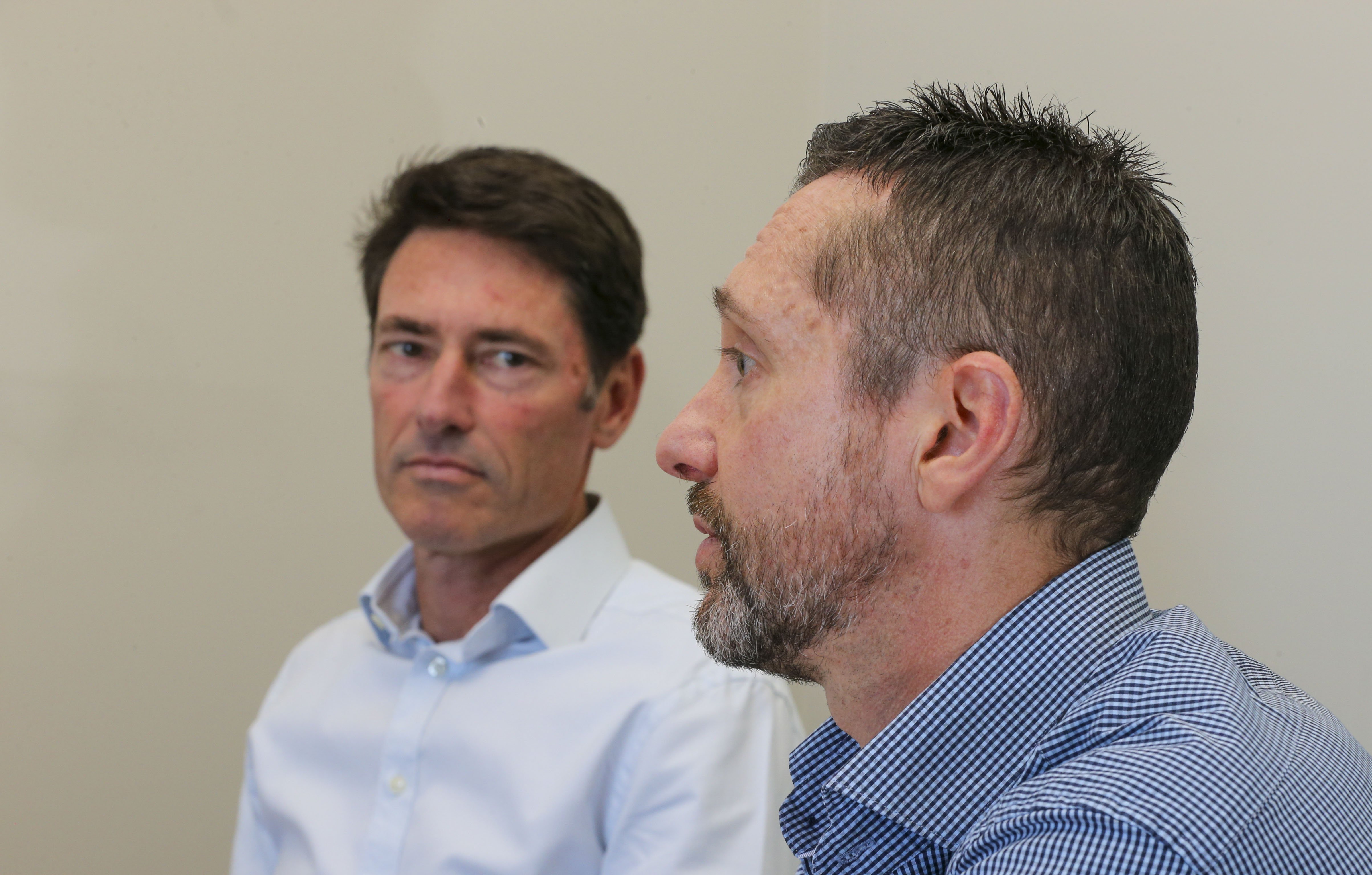 David Elliot (left) says the initial in-person meeting is about gathering enough information to send to the valuer. Photo / Paul Taylor