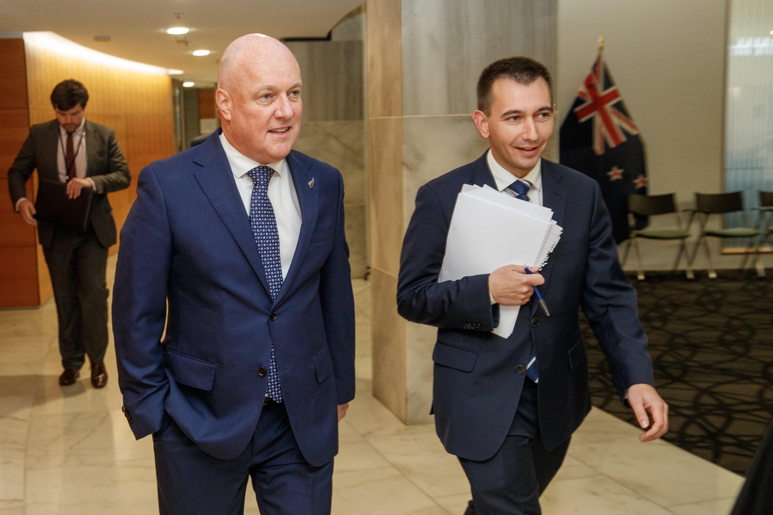 Prime Minister Christopher Luxon and Local Government Minister Simeon Brown. Photo / Mark Mitchell