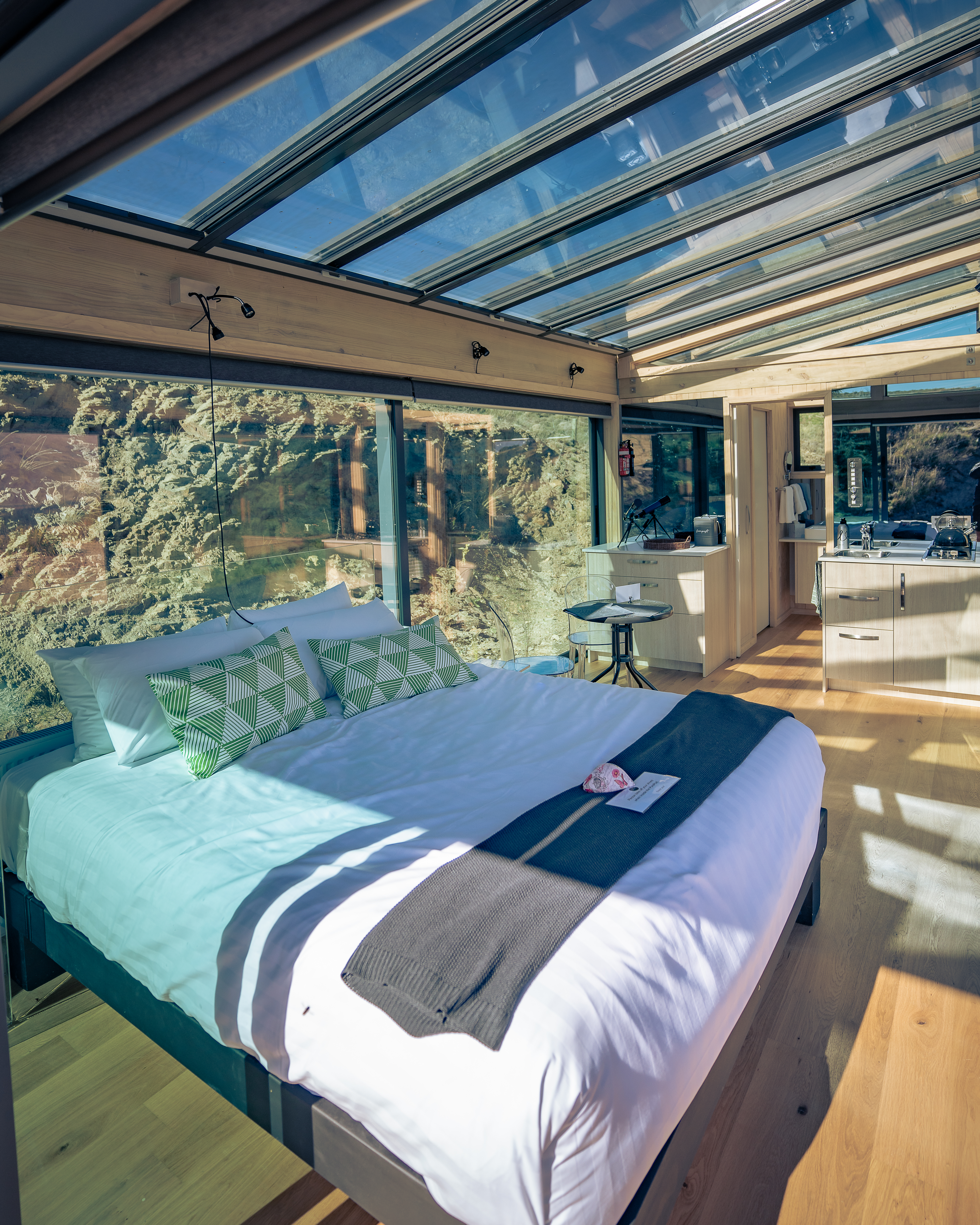 Tāima PurePod and its luxurious features.
Photo / Matt Finch
