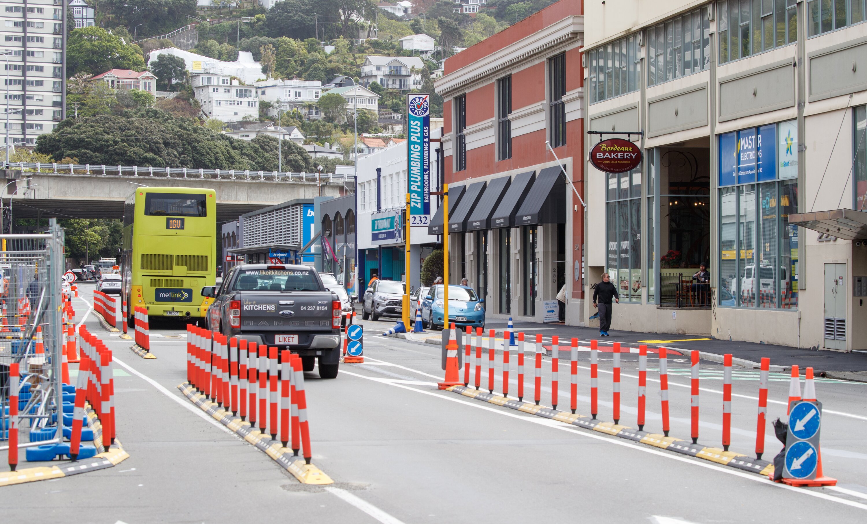 Bordeaux Bakery on Thorndon Quay closed earlier this year, blaming road works for a loss of customers. Photo / Mark Mitchell. 