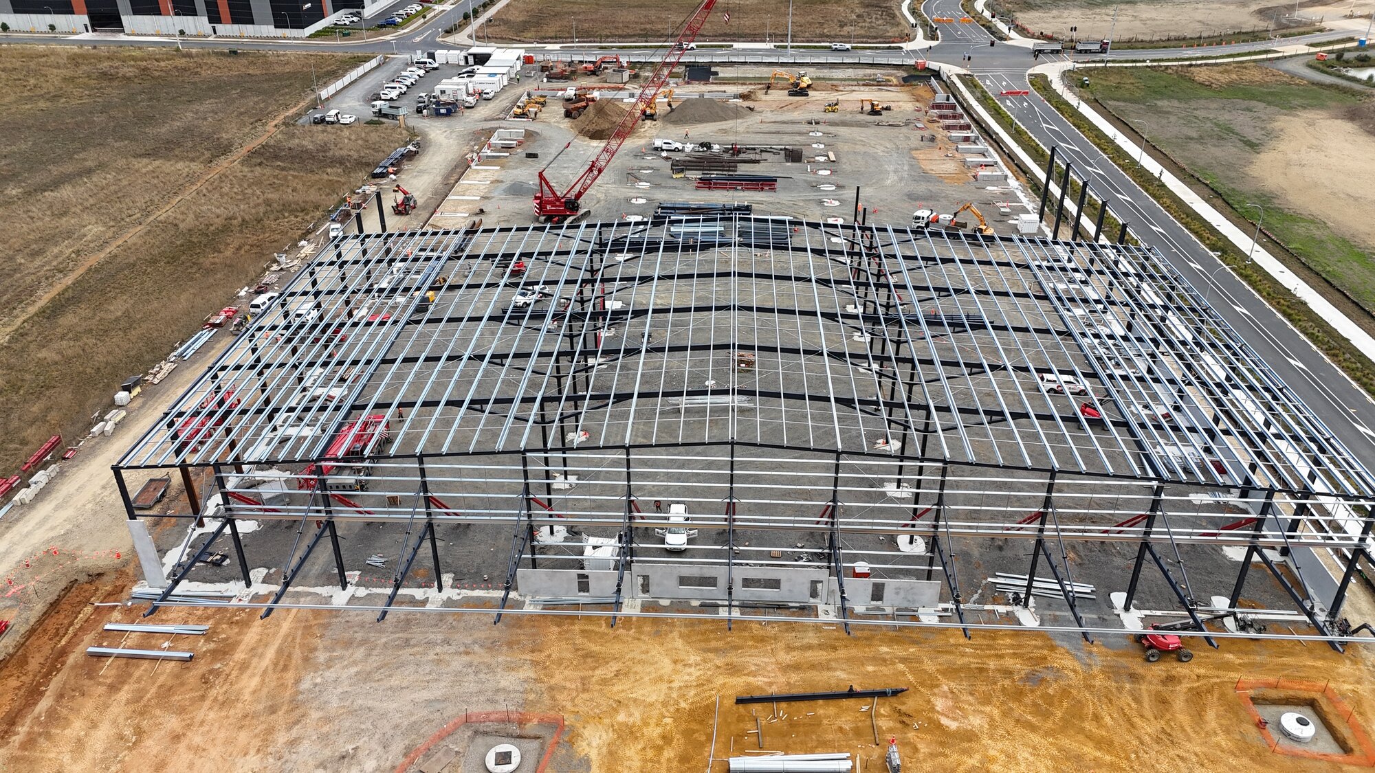 The new distribution centre for NZ Safety Blackwoods at Drury South, pictured under development in February this year.