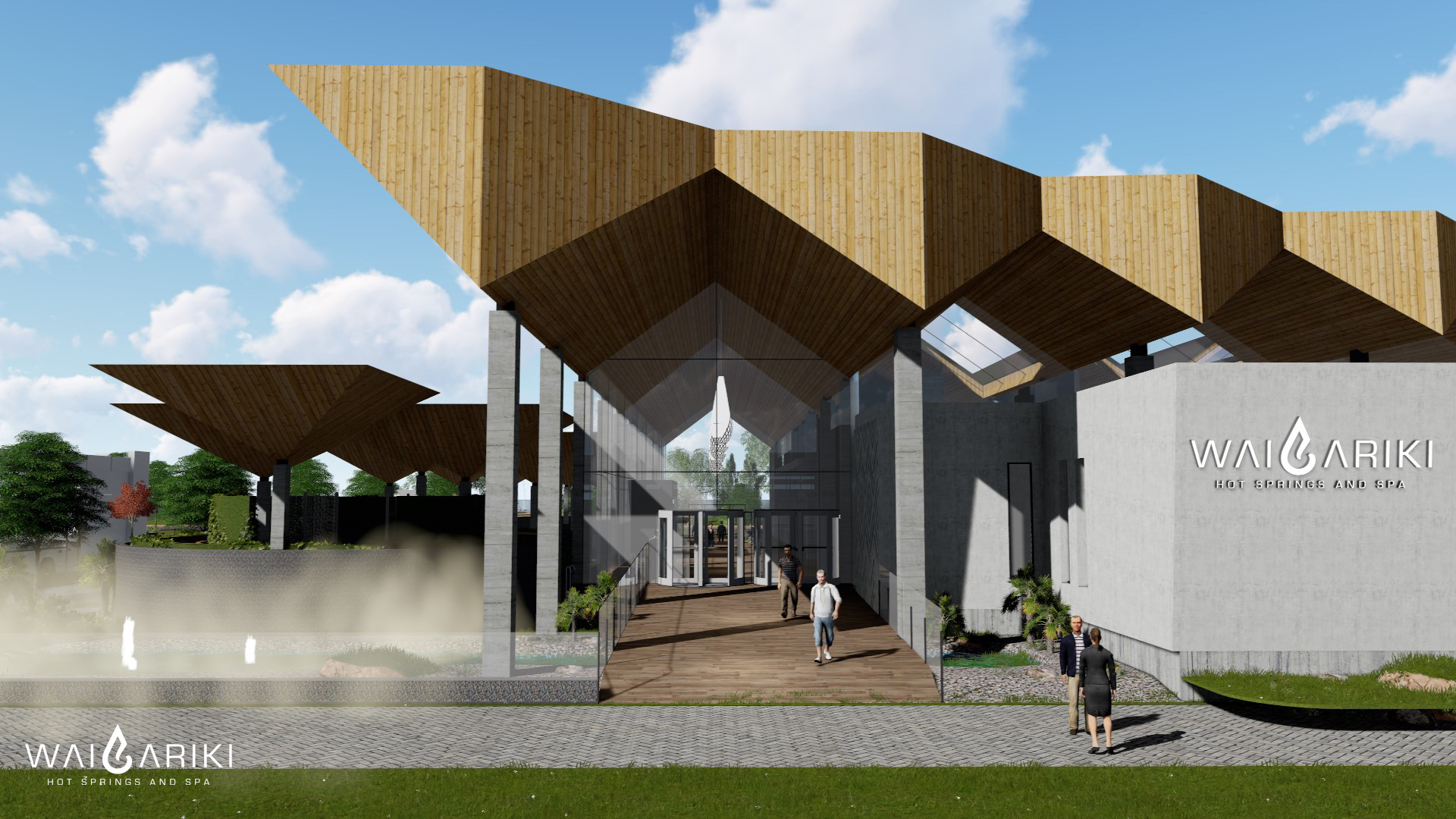 An artists impression of Wai Ariki Hot Springs and Spa - the luxury high end spa and wellness centre being developed on Rotorua's lakefront. Photo/Supplied