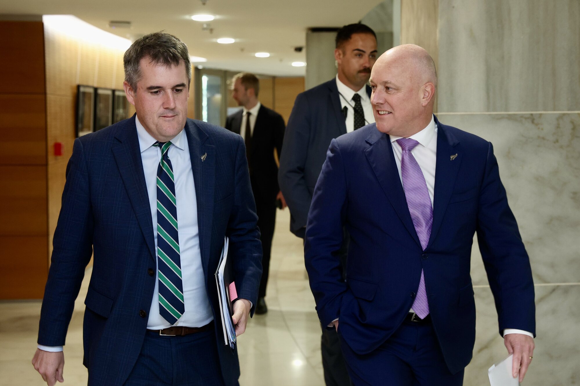 Prime Minister Christopher Luxon and Infrastructure Minister Chris Bishop. Photo / NZ Herald