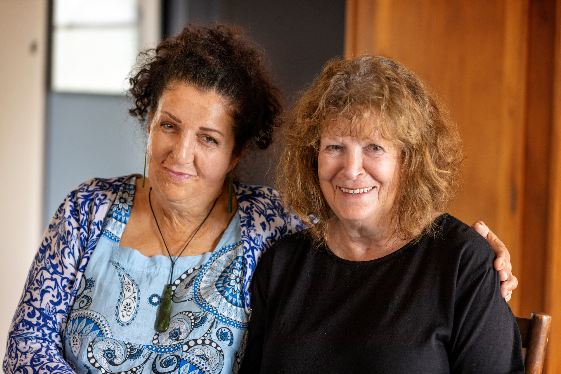 Maggie Wilkinson and her daughter Vivienne after the apology meeting. Photo / Mike Scott