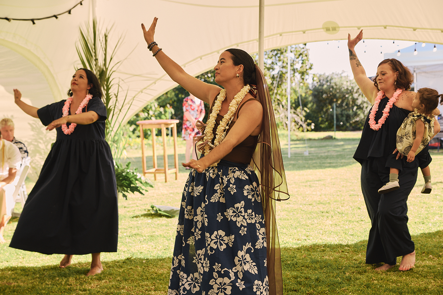 Keva danced a Hawaiian hula for Deirdre. Photo / Apela Bell