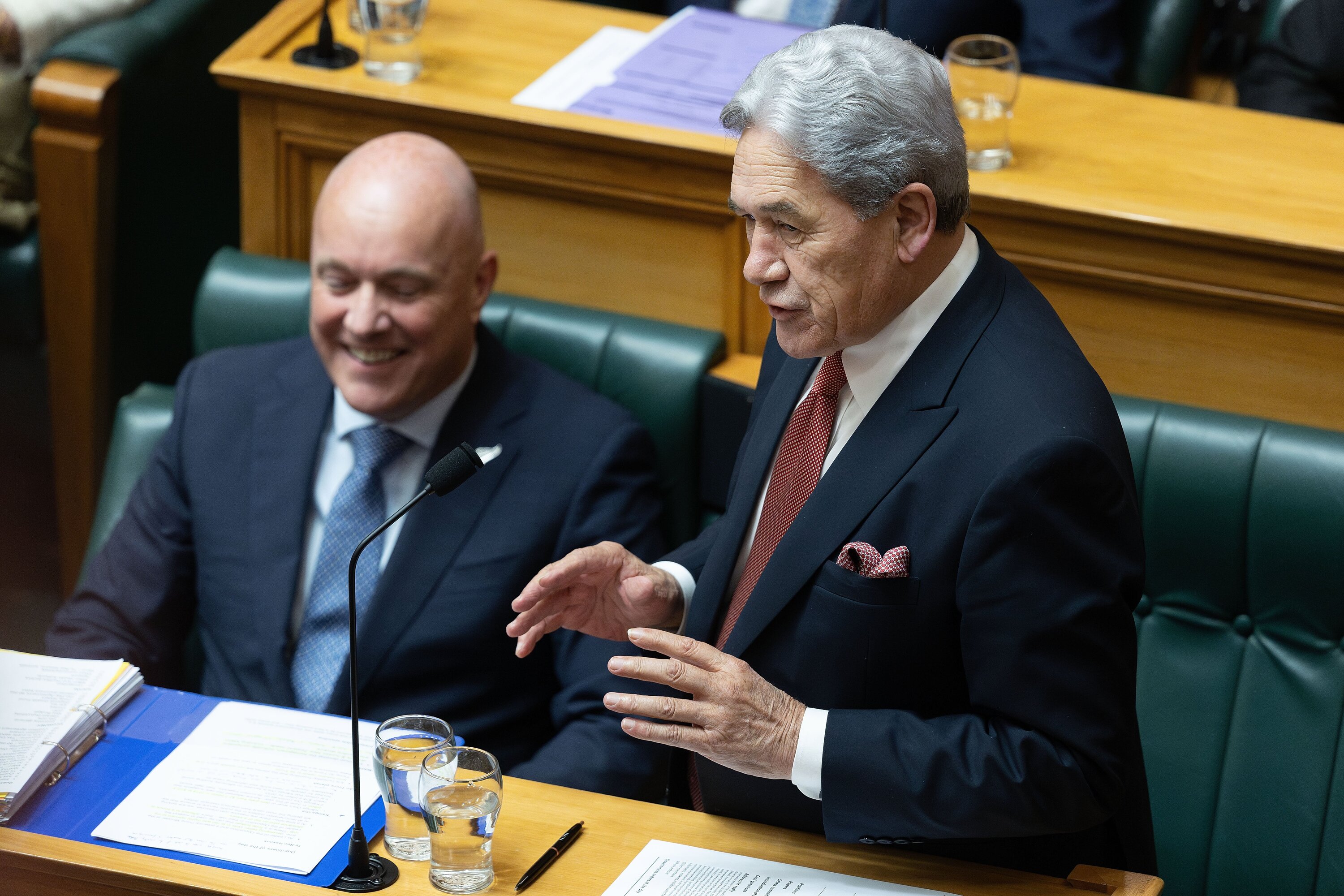 Depute Prime Minister Winston Peters will hand over the Deputy PM title to Act leader David Seymour halfway through the parliamentary term. Photo / Marty Melville 