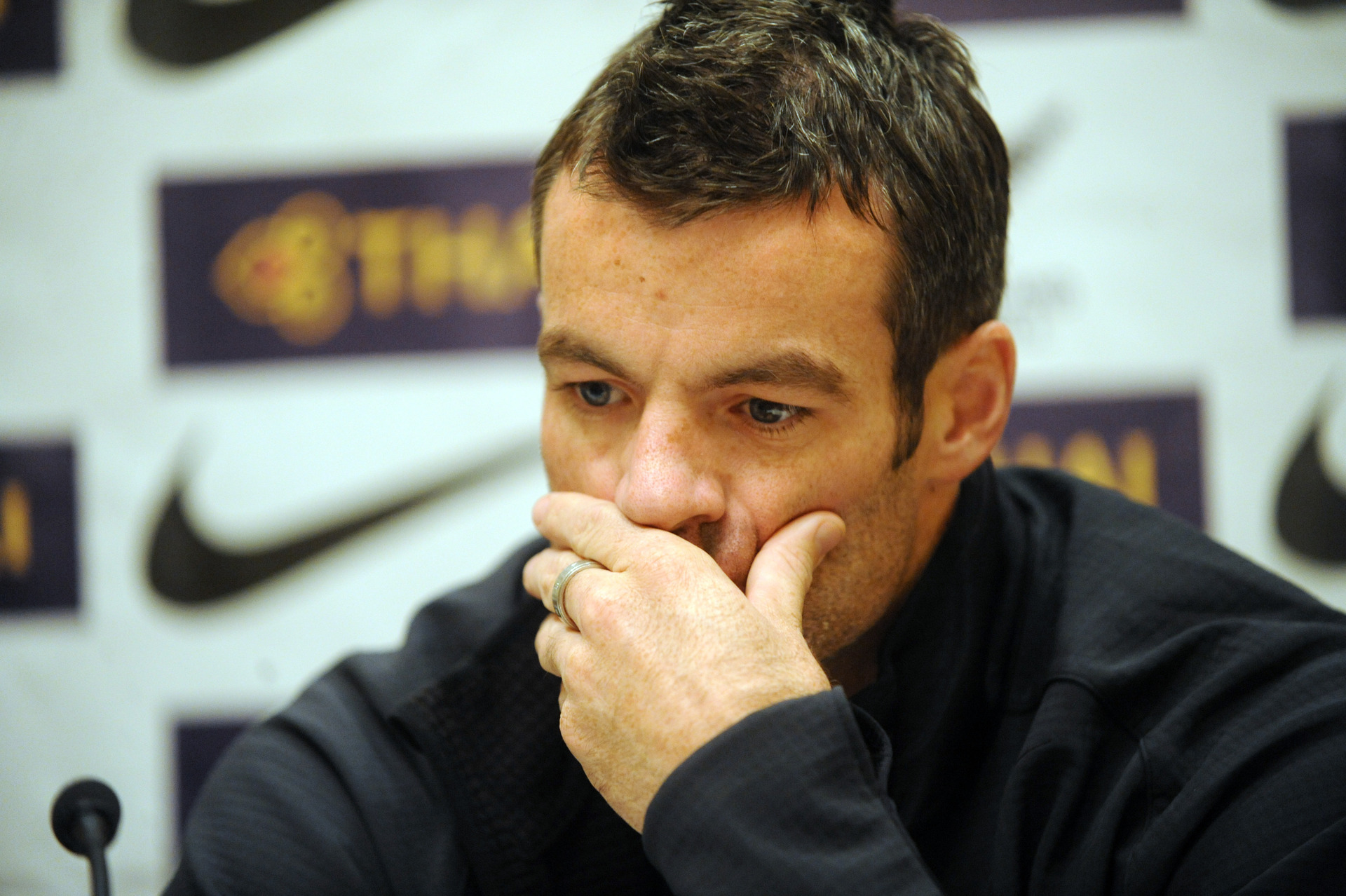 New Zealand All Whites captain Ryan Nelsen at a press conference prior to a World Cup qualifier in 2009. Photo / Ross Setford.