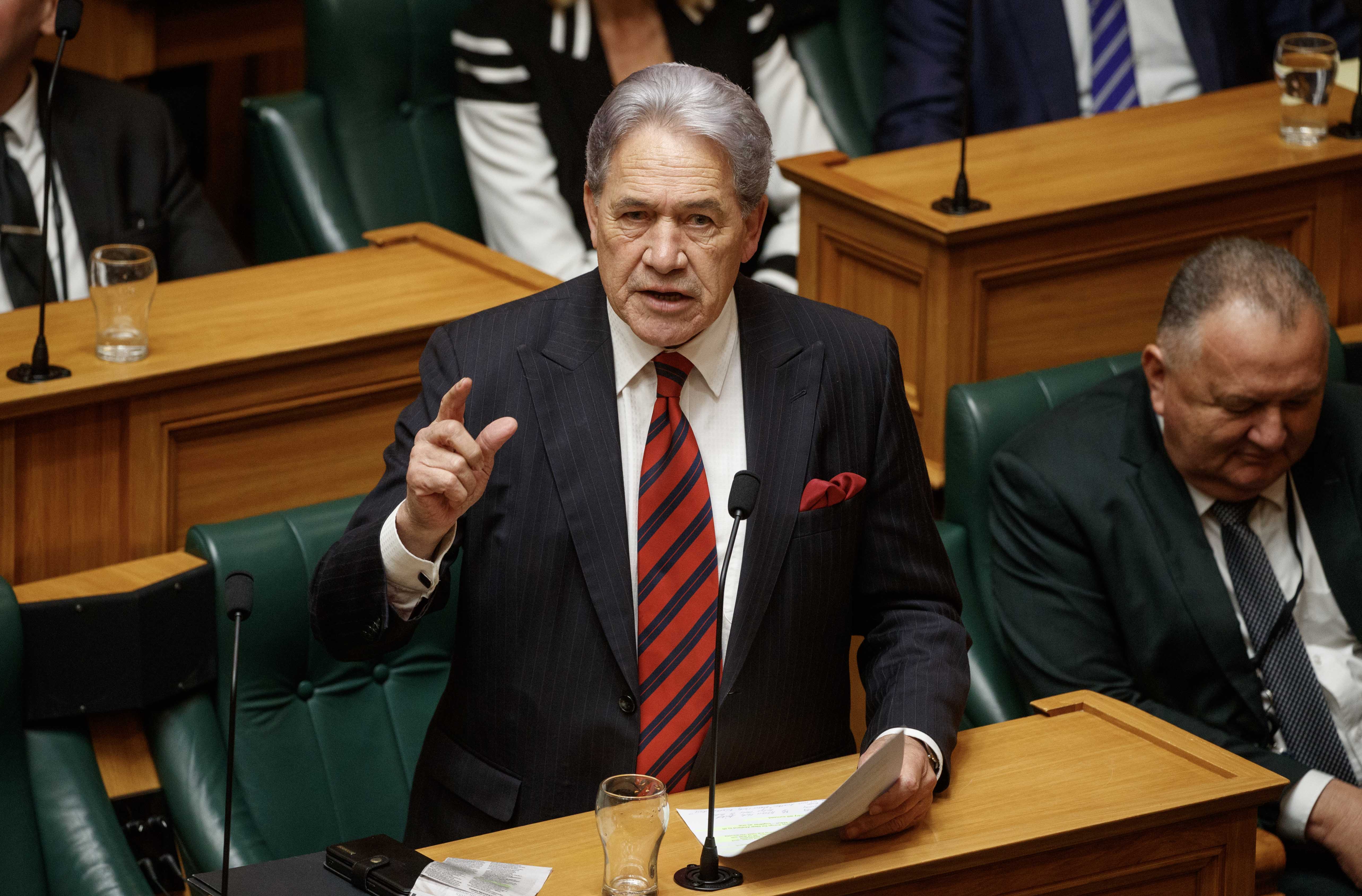 Deputy Prime Minister and Foreign Affairs Minister Winston Peters in Parliament. Photo / Mark Mitchell