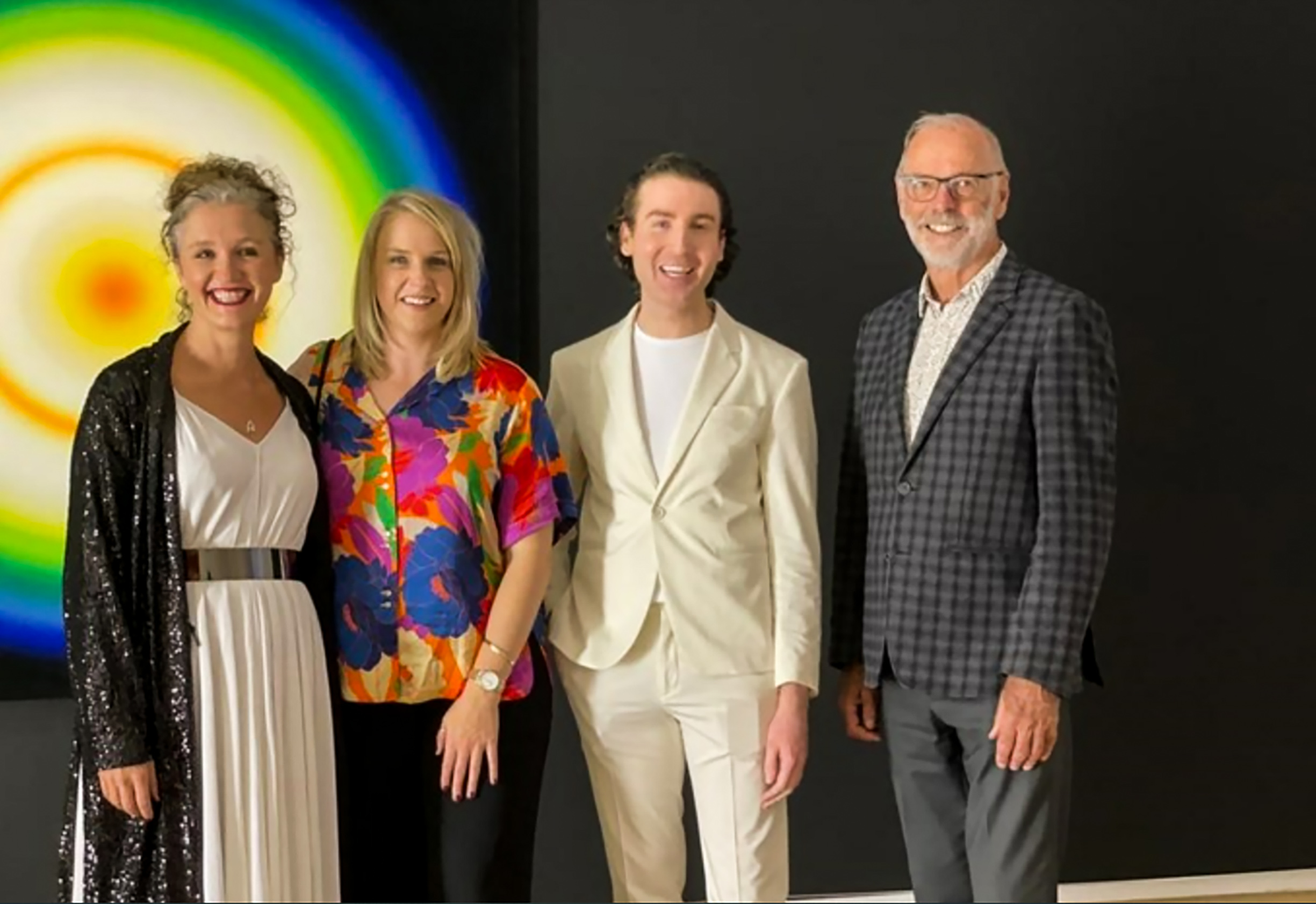 Kirsten pictured in 2023 at the opening of the Light From Tate exhibition at Toi o Tamaki Auckland Art Gallery with Tātaki Auckland Unlimited acting chairwoman Jennah Wootten, assistant curator at Tate Gallery, London, Matthew Watts, and right, Auckland Mayor Wayne Brown.
